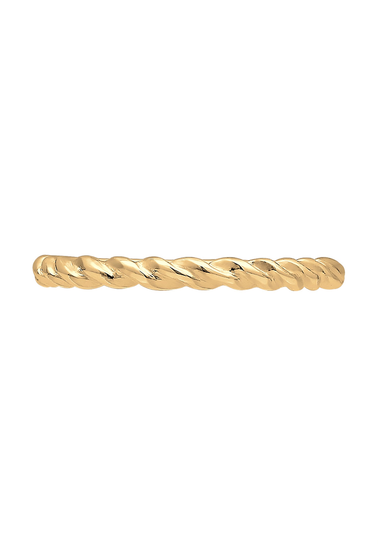 Elli Premium Silberring »Ring Bandring gedreht 585 Gelbgold«