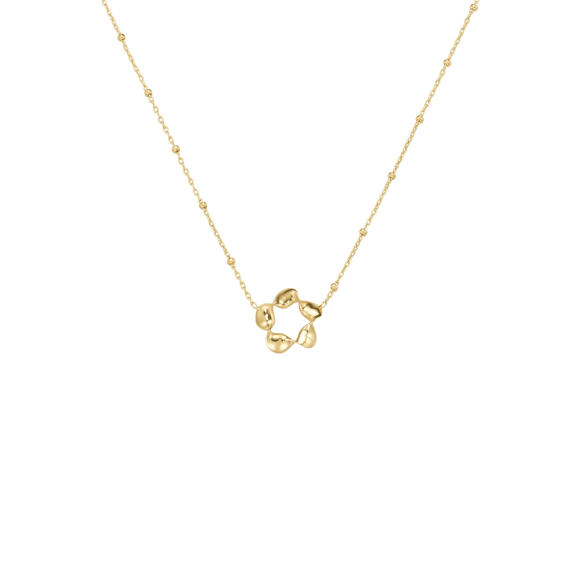 Luigi Merano Goldkette »Collier mit Blüte-Anhänger, Gold 375«