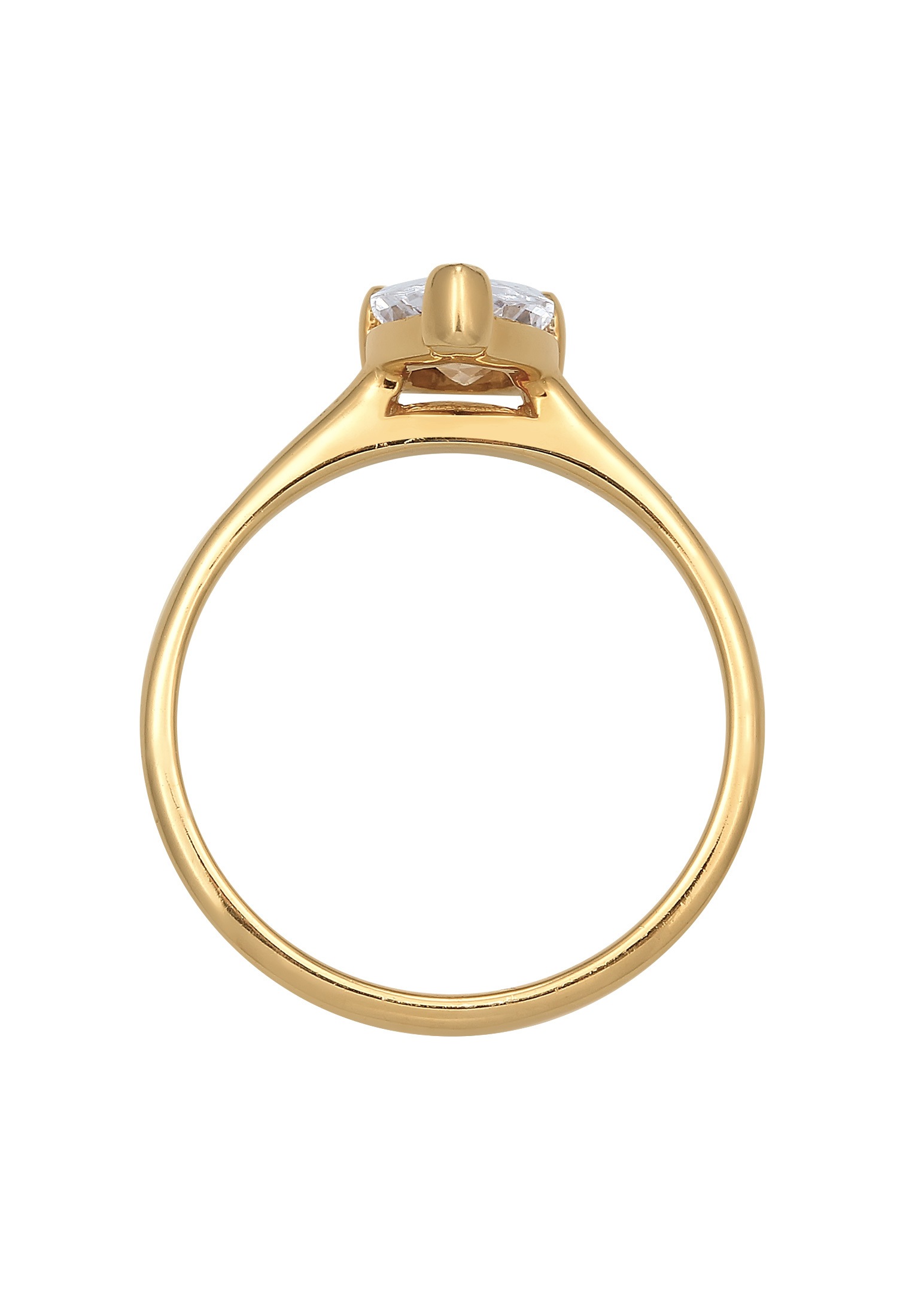 Elli Silberring »Ring Solitär Zirkonia Tropfen 925 Silber«