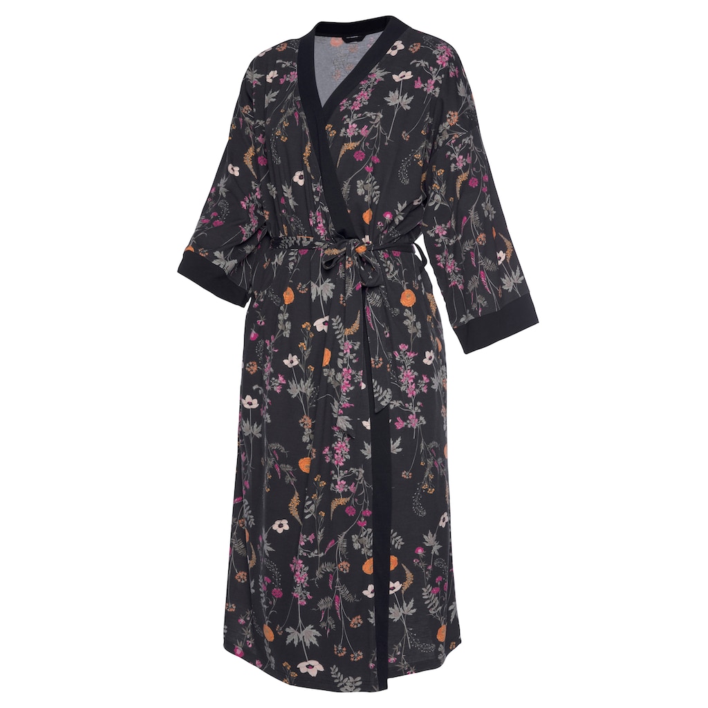 LASCANA Kimono, mit Wildblumen Muster