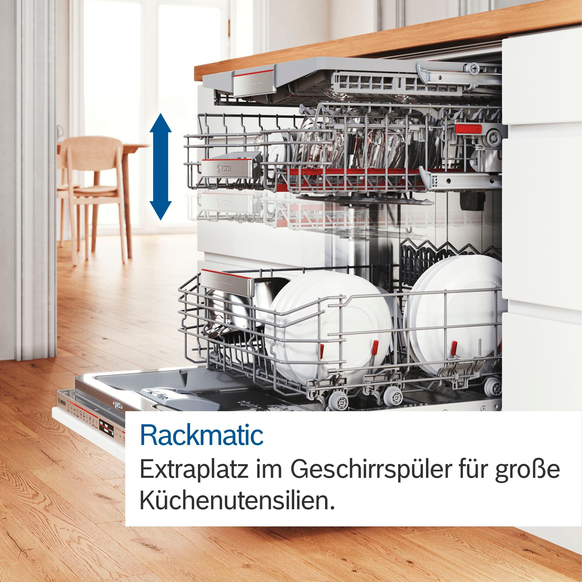 BOSCH vollintegrierbarer Geschirrspüler »SMV46KX12E«, Serie 4, SMV46KX12E, 13 Maßgedecke