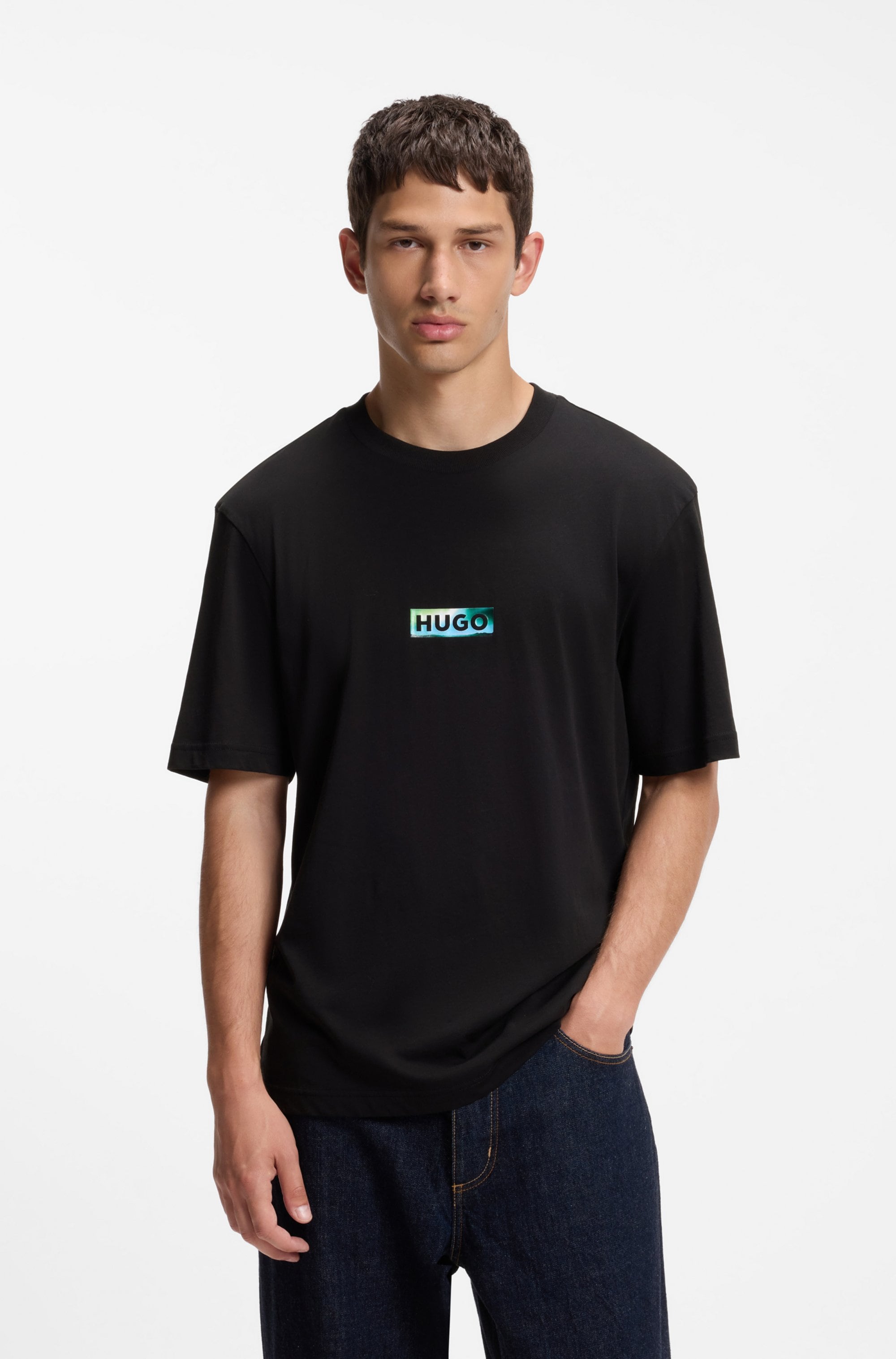 HUGO T-Shirt »Norostee« Unisex, Regular Fit, Grafikdruck