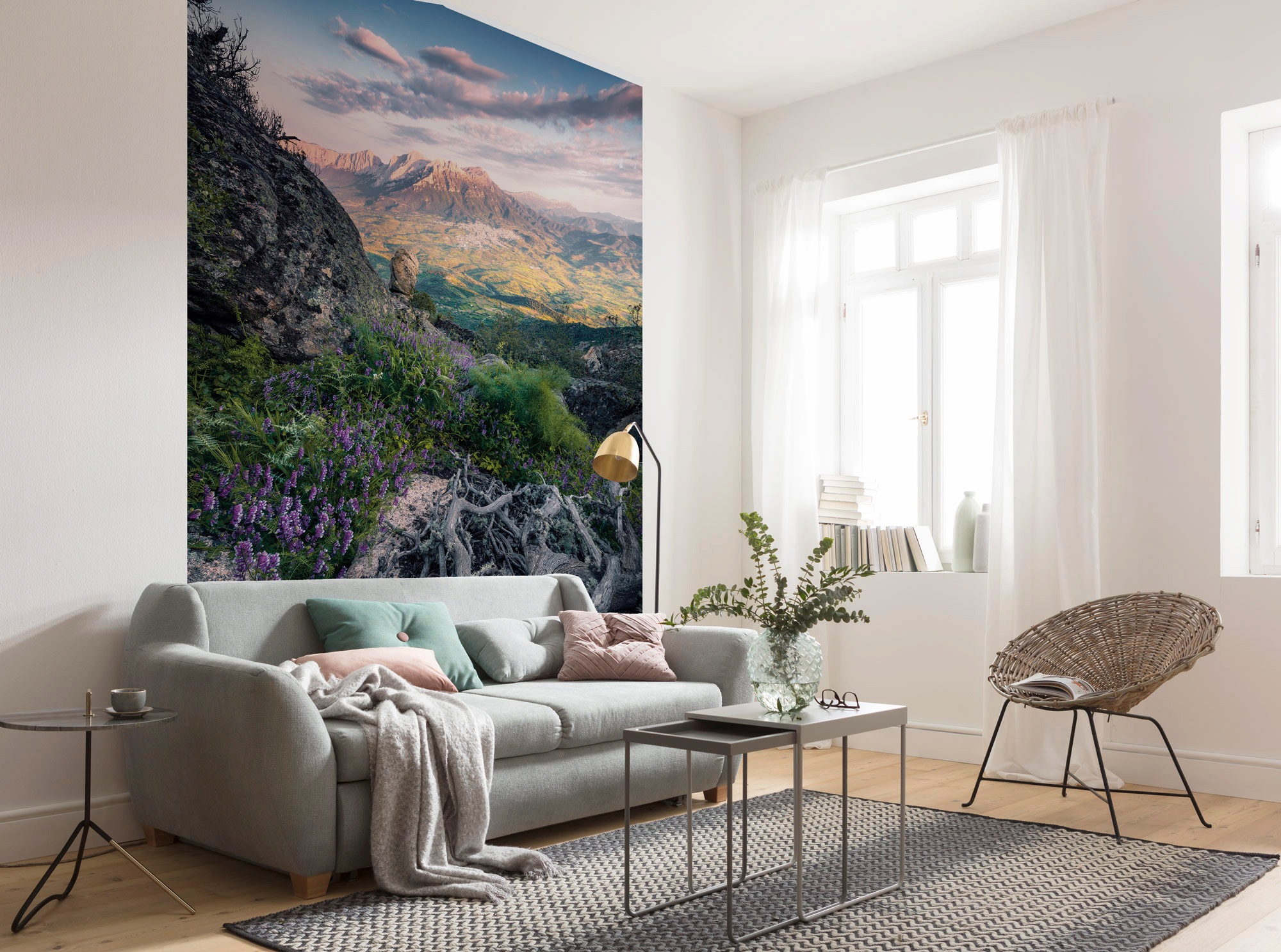 Komar Vliestapete »Digitaldruck Vlies - Flowering Tales - Größe 200 x 280 cm«, bedruckt, Wohnzimmer, Schlafzimmer