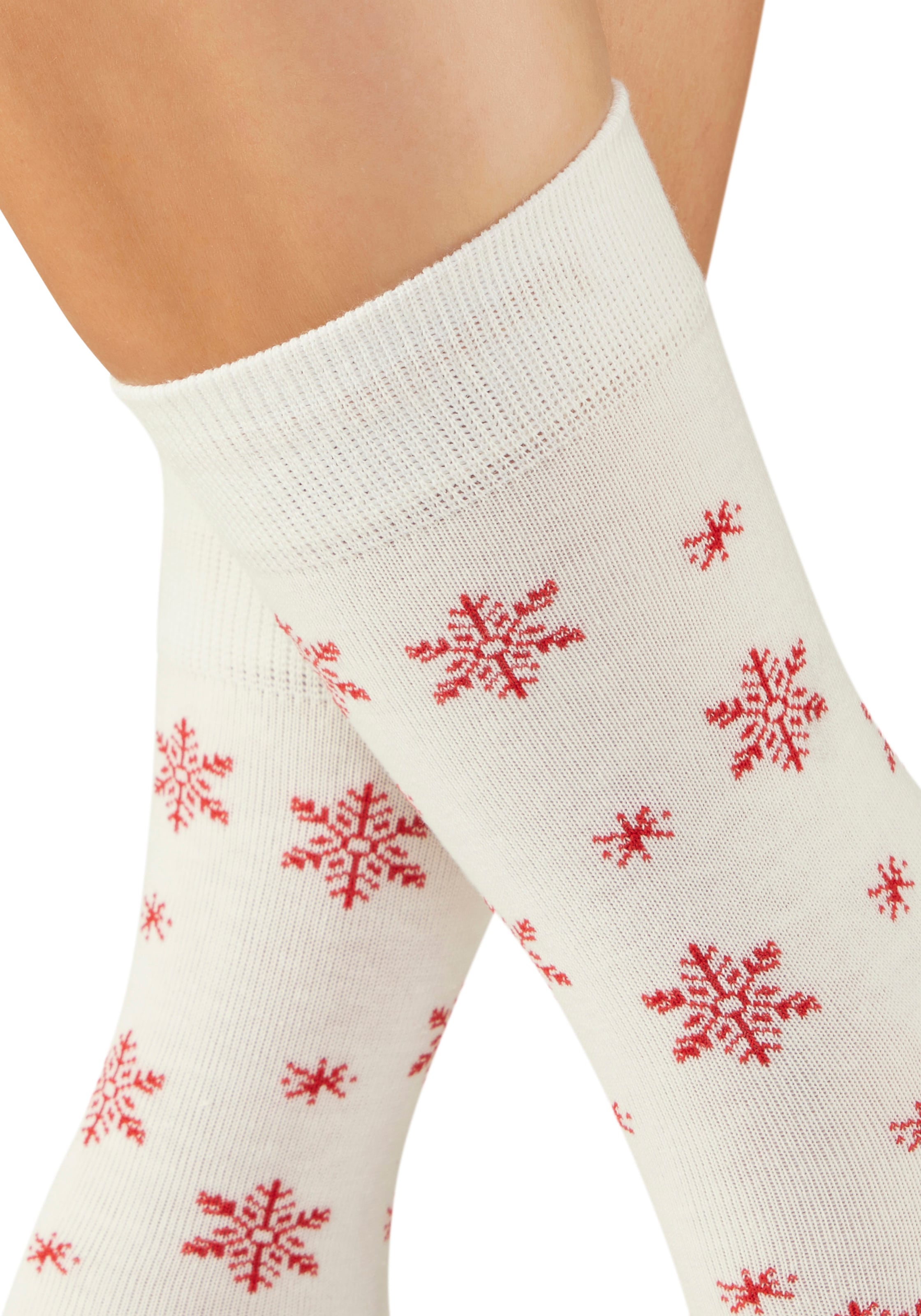 LASCANA Socken, (Packung, 3 Paar), mit weihnachtlichem Dackelmotiv
