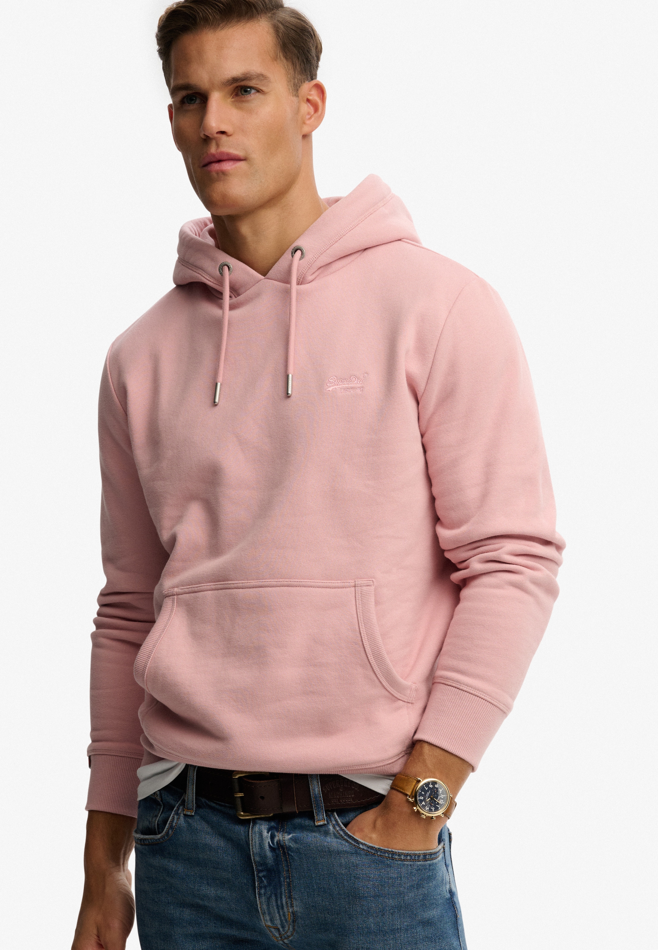 Superdry Kapuzensweatshirt »Essential Logo Hoodie Hb«, Baumwollmischung, loose fit
