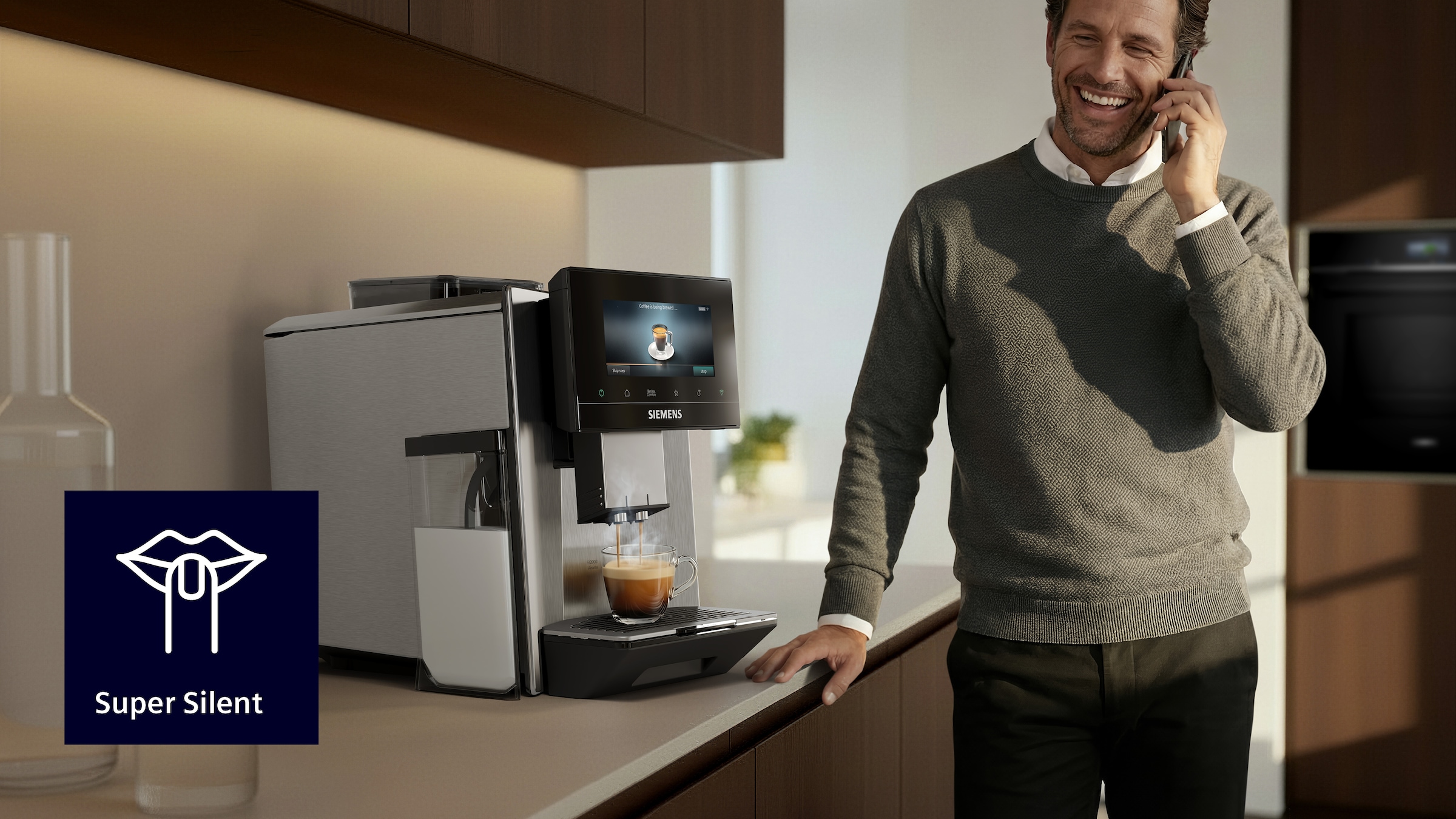 SIEMENS Kaffeevollautomat »TQ923E43« farbiges 6.8'' TFT-Display, individuelle Aromaeinstellung, Edelstahl