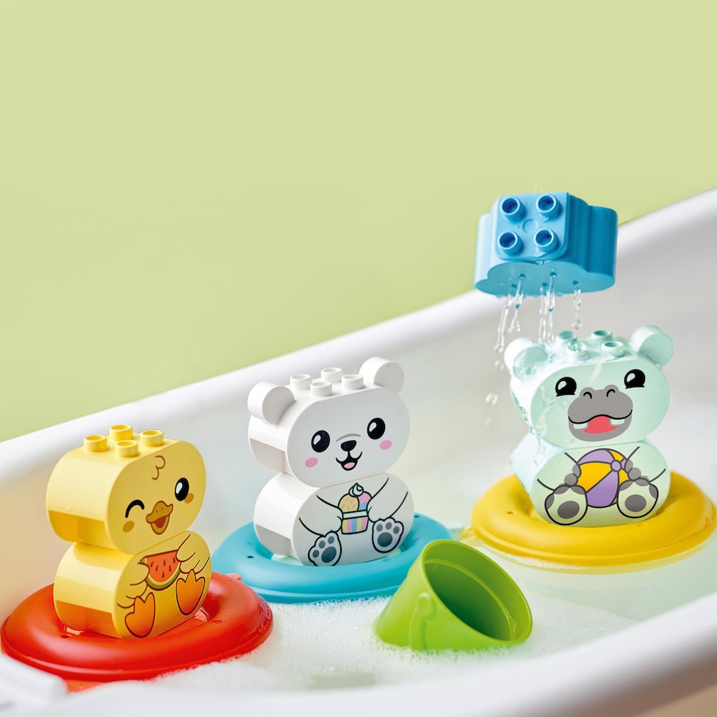 LEGO® Konstruktionsspielsteine »Badewannenspaß: Schwimmender Tierzug (10965), LEGO® DUPLO«, (14 St.)