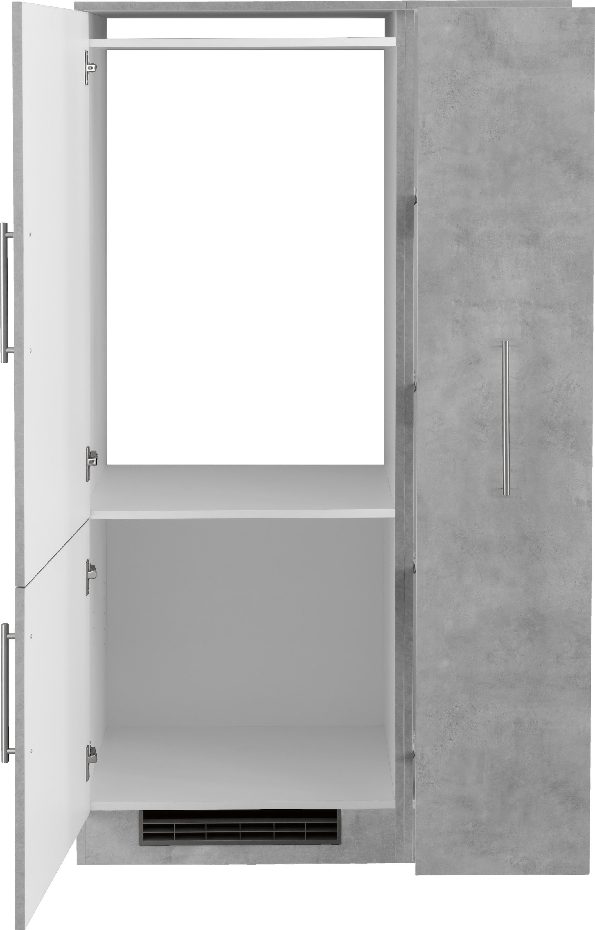 wiho Küchen Küche »Cali« Kühlumbauschrank mit Stauraum, wahlweise mit E-Geräten, Breite 90 cm