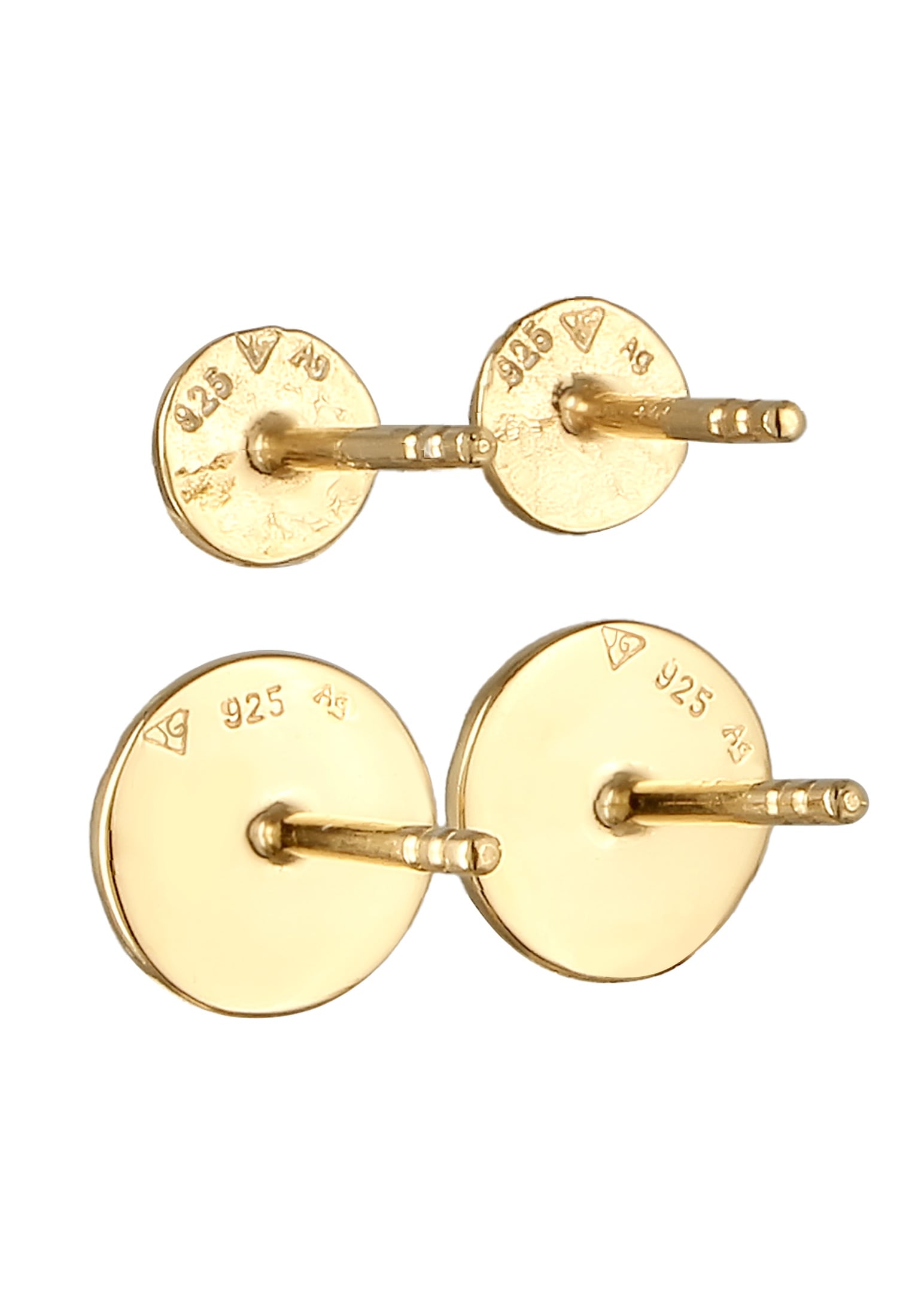 Elli Ohrstecker-Set »Ohrringe Plättchen Organic Rund 925 Sterling Silber«