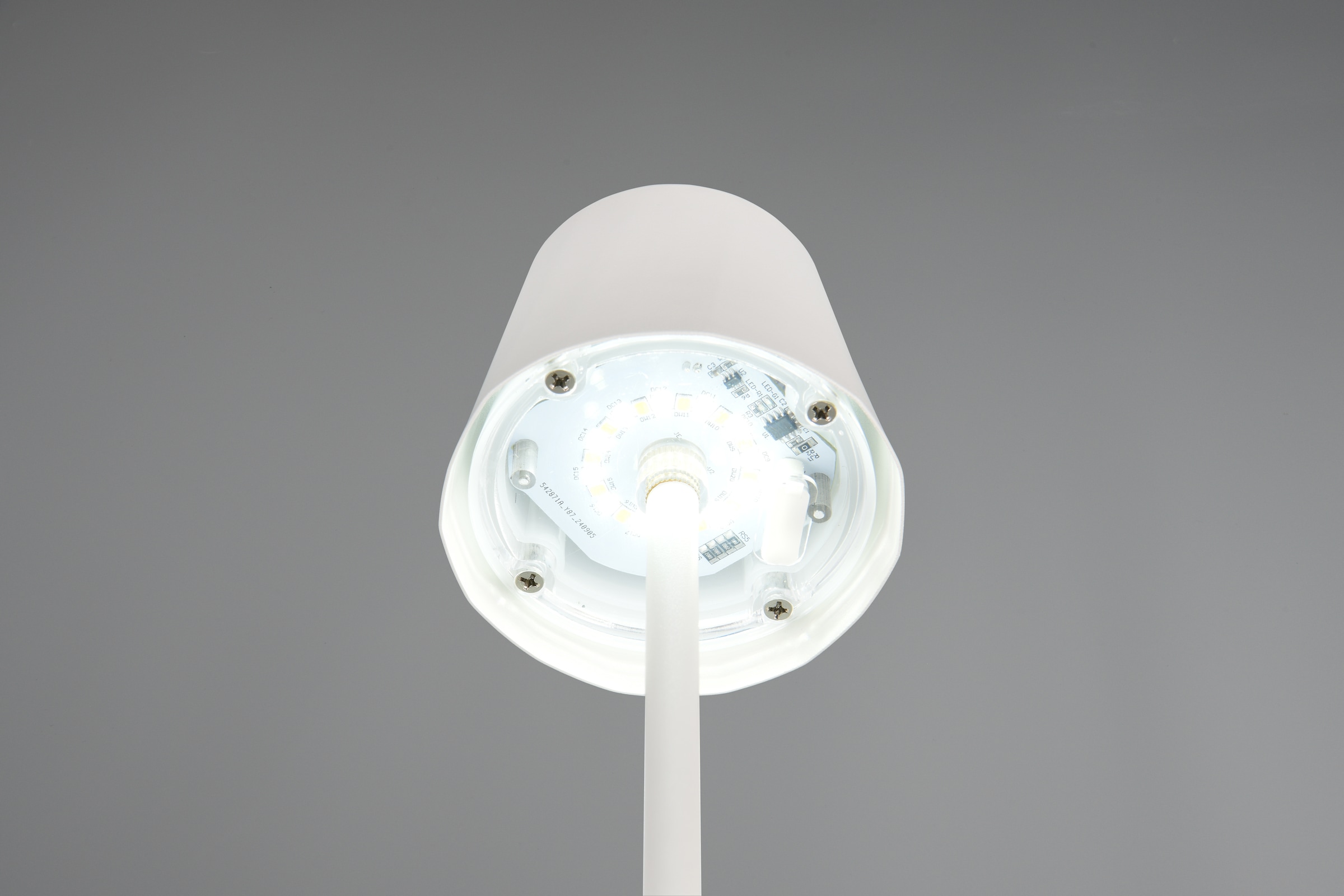 REALITY Leuchten LED Tischleuchte »DIAZ, Outdoor Akku Tischlampe Höhe 21 cm Ø 8,5 cm, IP44, Touchdimmer« LED-Board 1 Stk. Farbwechsler | warmweiß - kaltweiß CCT Lichtfarbe einstellbar 2700-6500K, 160 Lumen, 1,6W, USB Anschluss