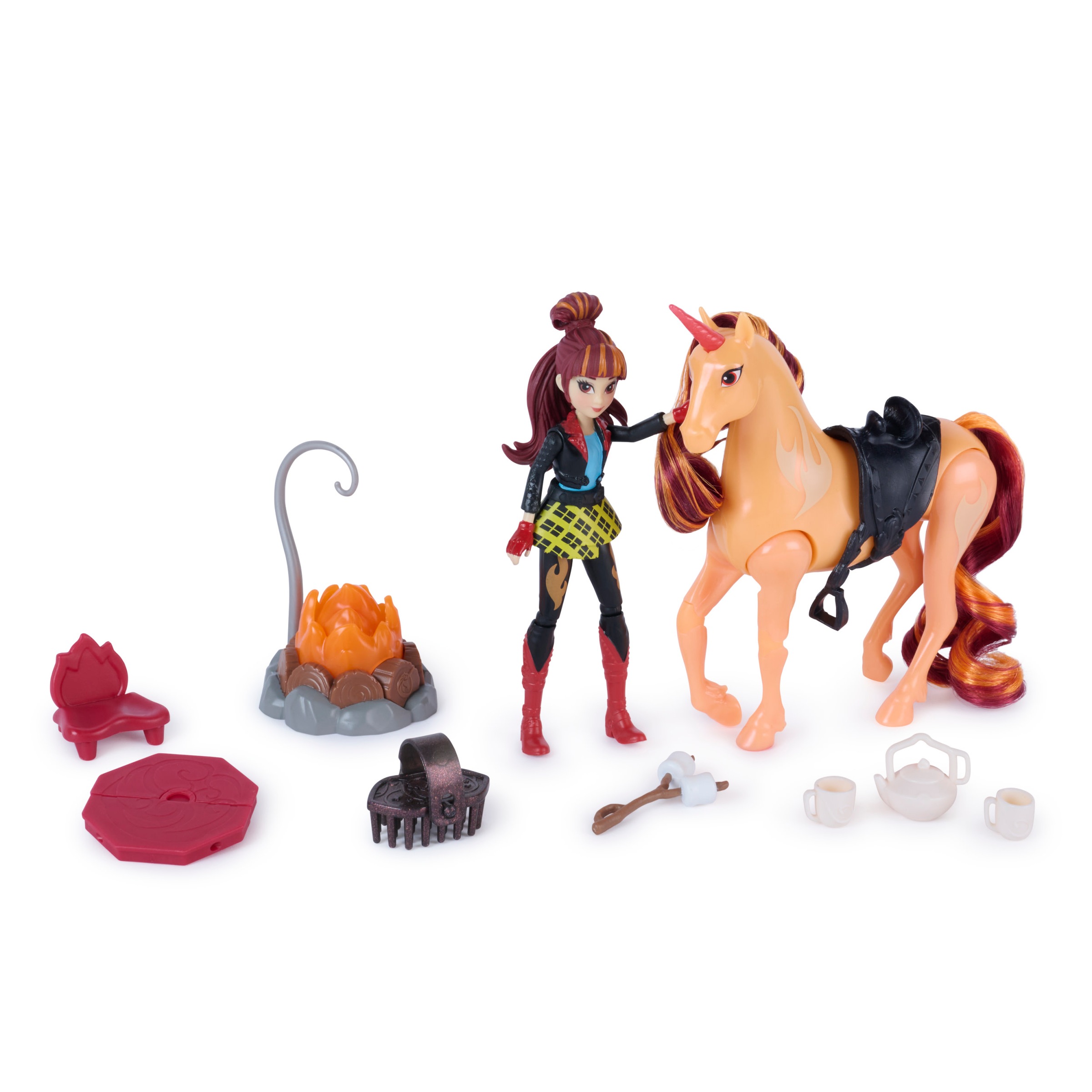 Spin Master Anziehpuppe »Unicorn Academy - Cinders Lagerfeuer-Set«