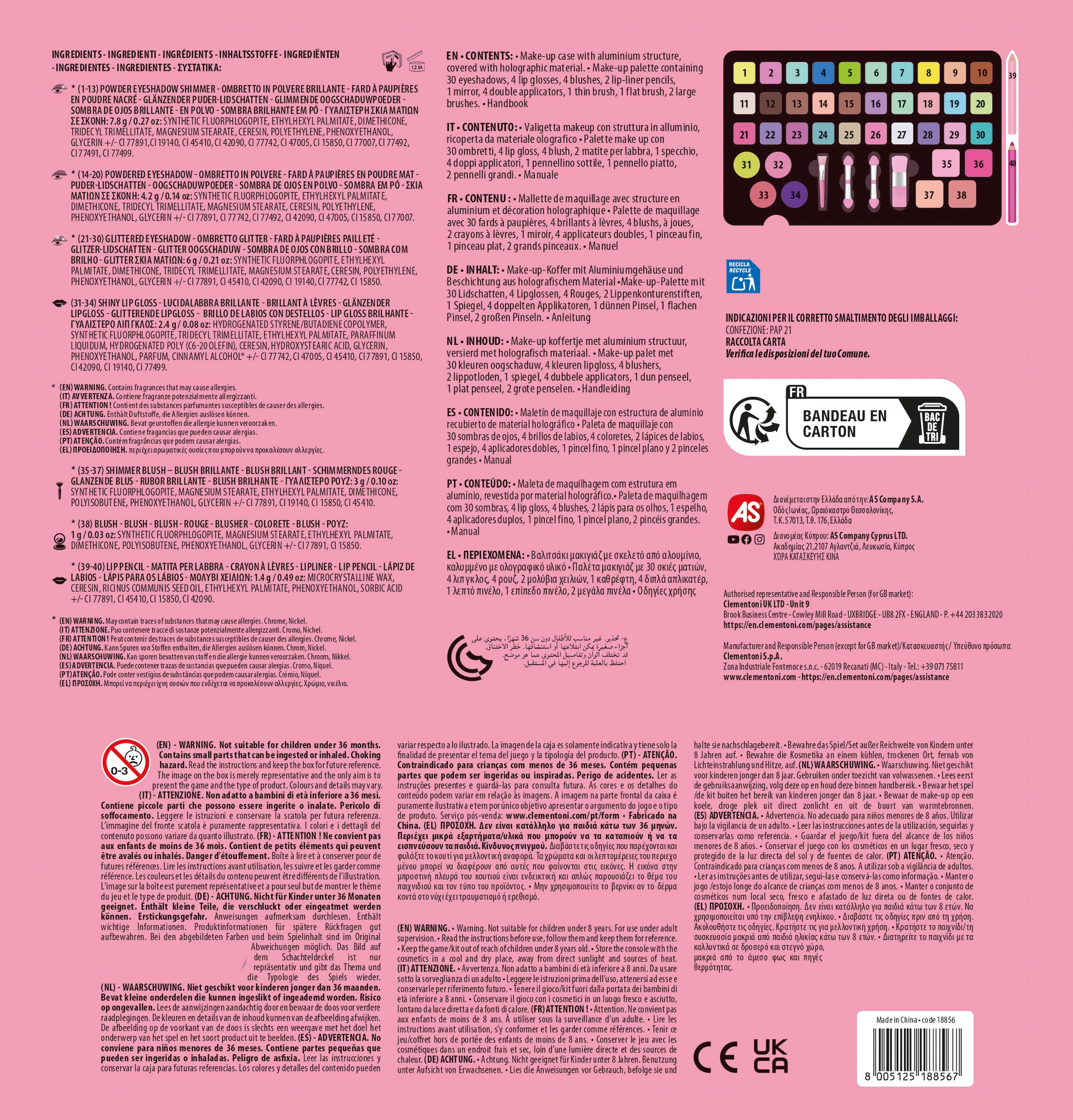 Clementoni® Kreativset »Crazy Chic, Make-up Koffer«, Made in Europe