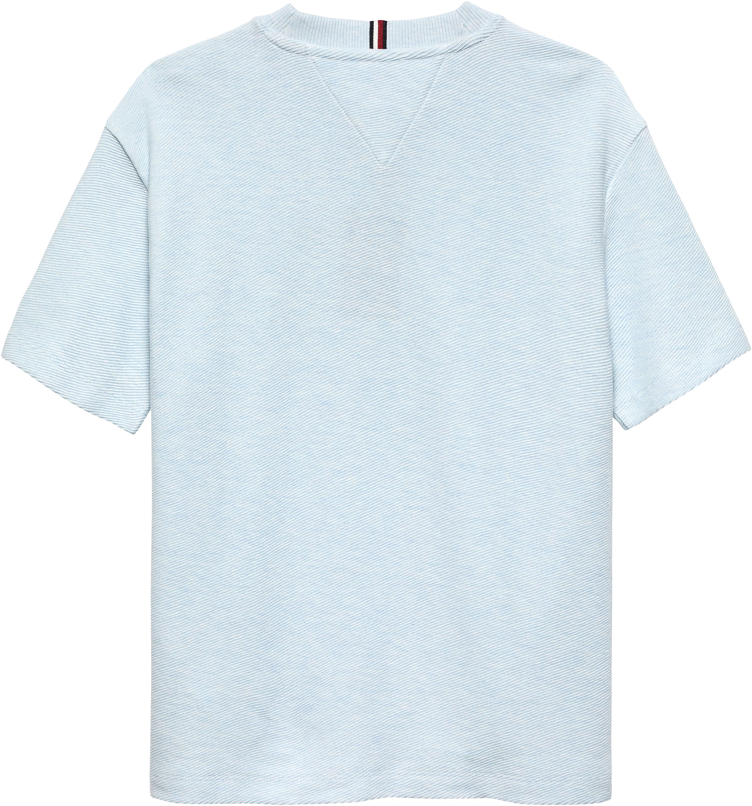 Tommy Hilfiger T-Shirt »TH SCRIPT JERSEY TWILL T-SHIRT« Kinder bis 16 Jahre, Rundhals, bestickt