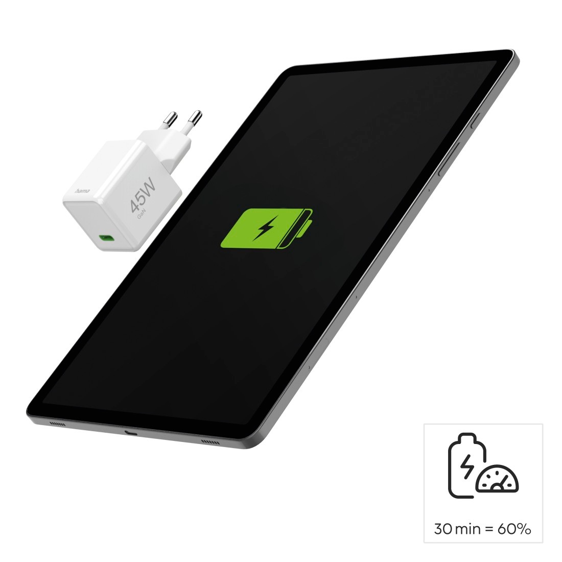 Hama Schnelllade-Gerät »Schnellladegerät (USB-C, PD/QC, extraklein 3,8 x 3,0 x 3,6 cm, 45 W)« 1 Stk. tlg.