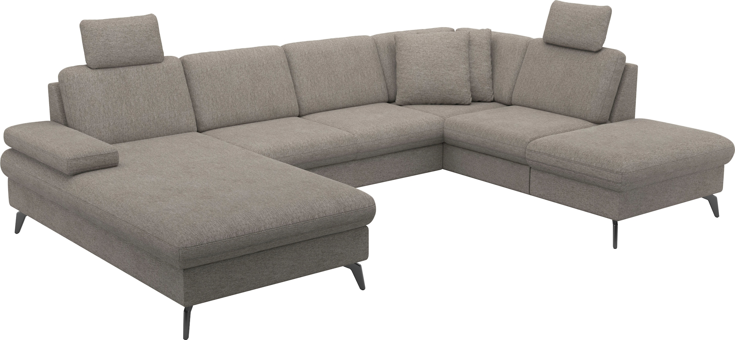 sit&more Wohnlandschaft »Morris Jubi U-Form«, inkl. Armteilfunktion und 1 Zierkissen, wahlweise mit Bettfunktion