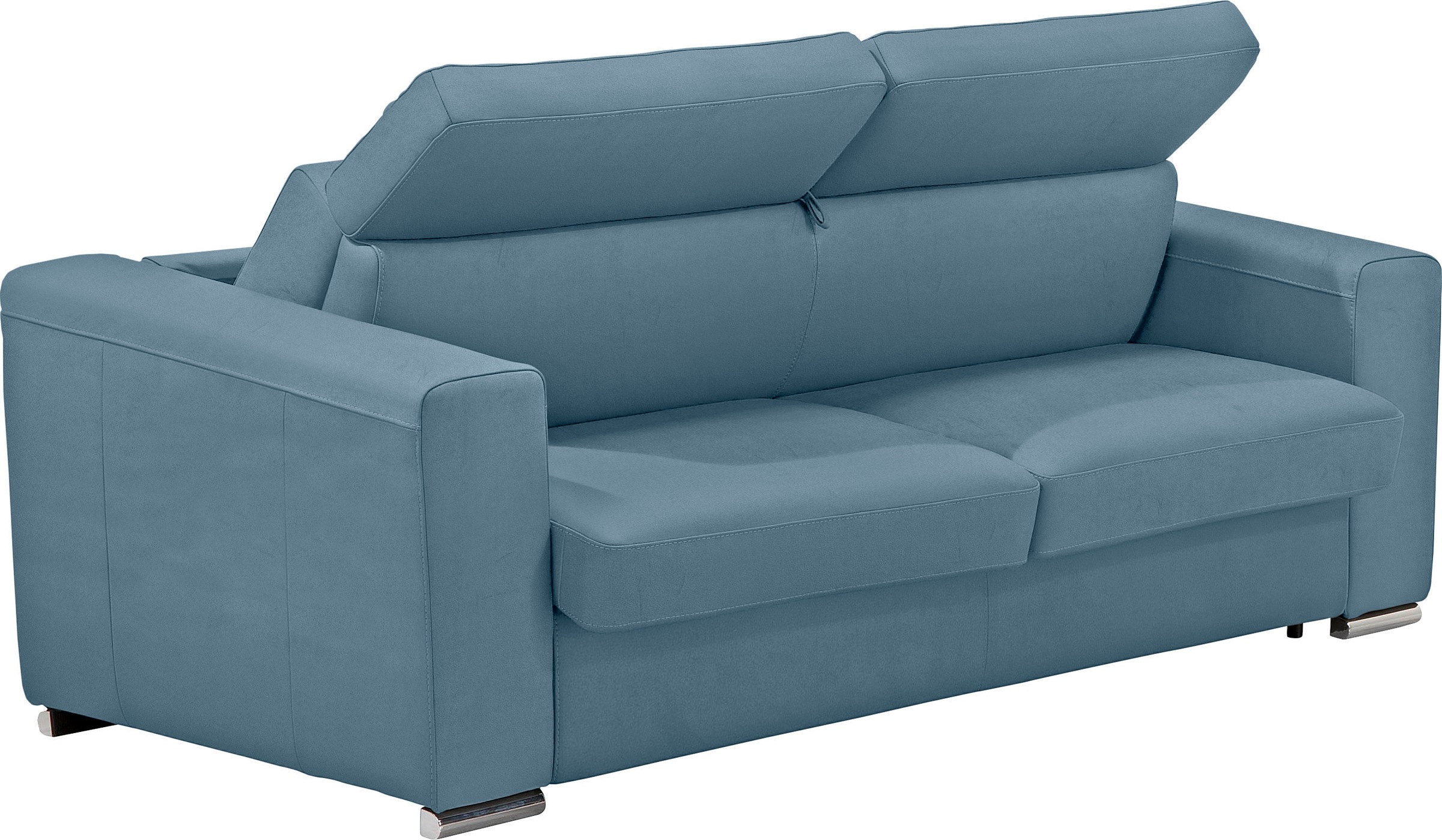 Egoitaliano Schlafsofa »Cabiria, Design und super Sitz- und Liegekomfort«, Sofa inkl. Schlaffunktion, Kopfteile verstellbar, mit Metallfüßen