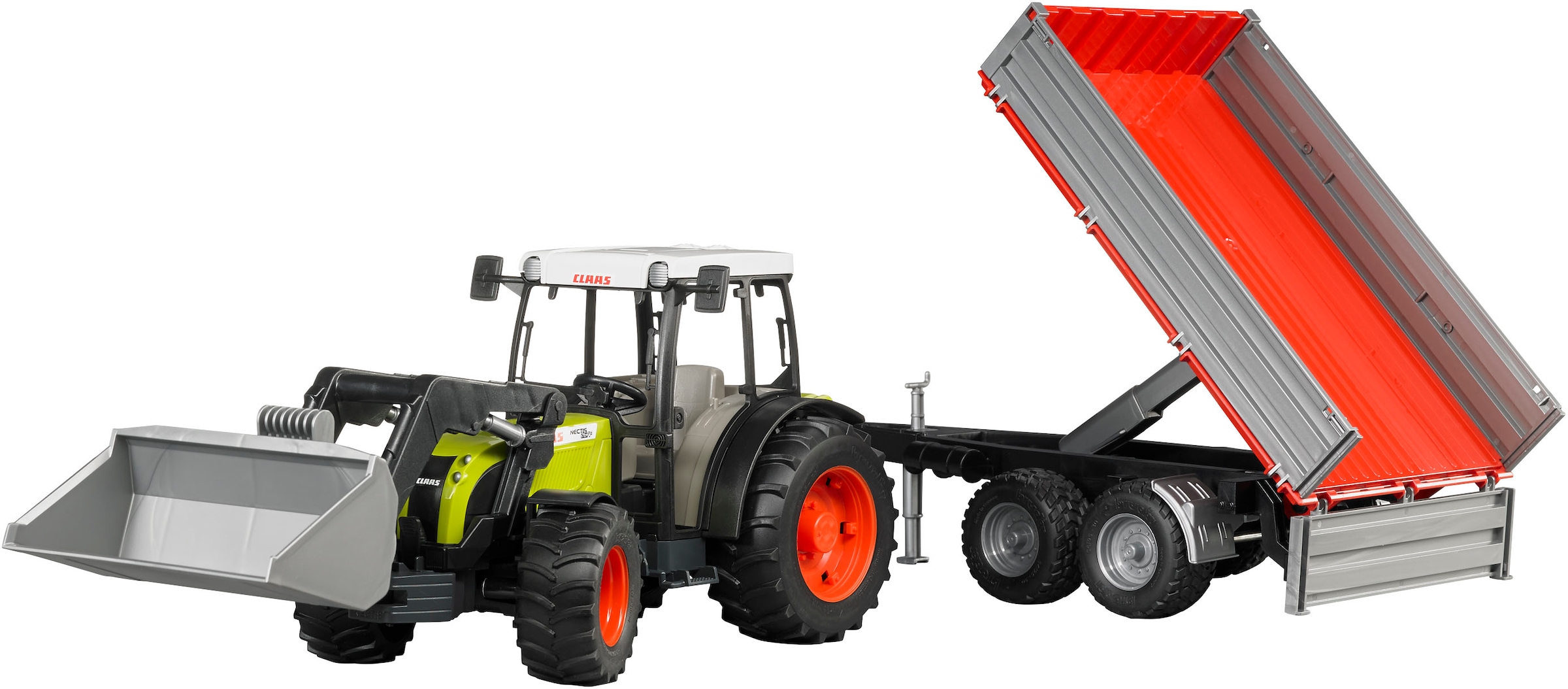 Bruder® Spielzeug-Traktor »Claas Nectis 267 F Frontlader mit Bordwandkipper (02112)« Made in Europe