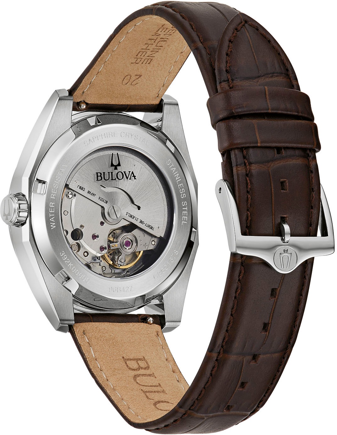 Bulova Automatikuhr, Armbanduhr, Herrenuhr, Damenuhr, Edelstahlarmband, Saphirglas