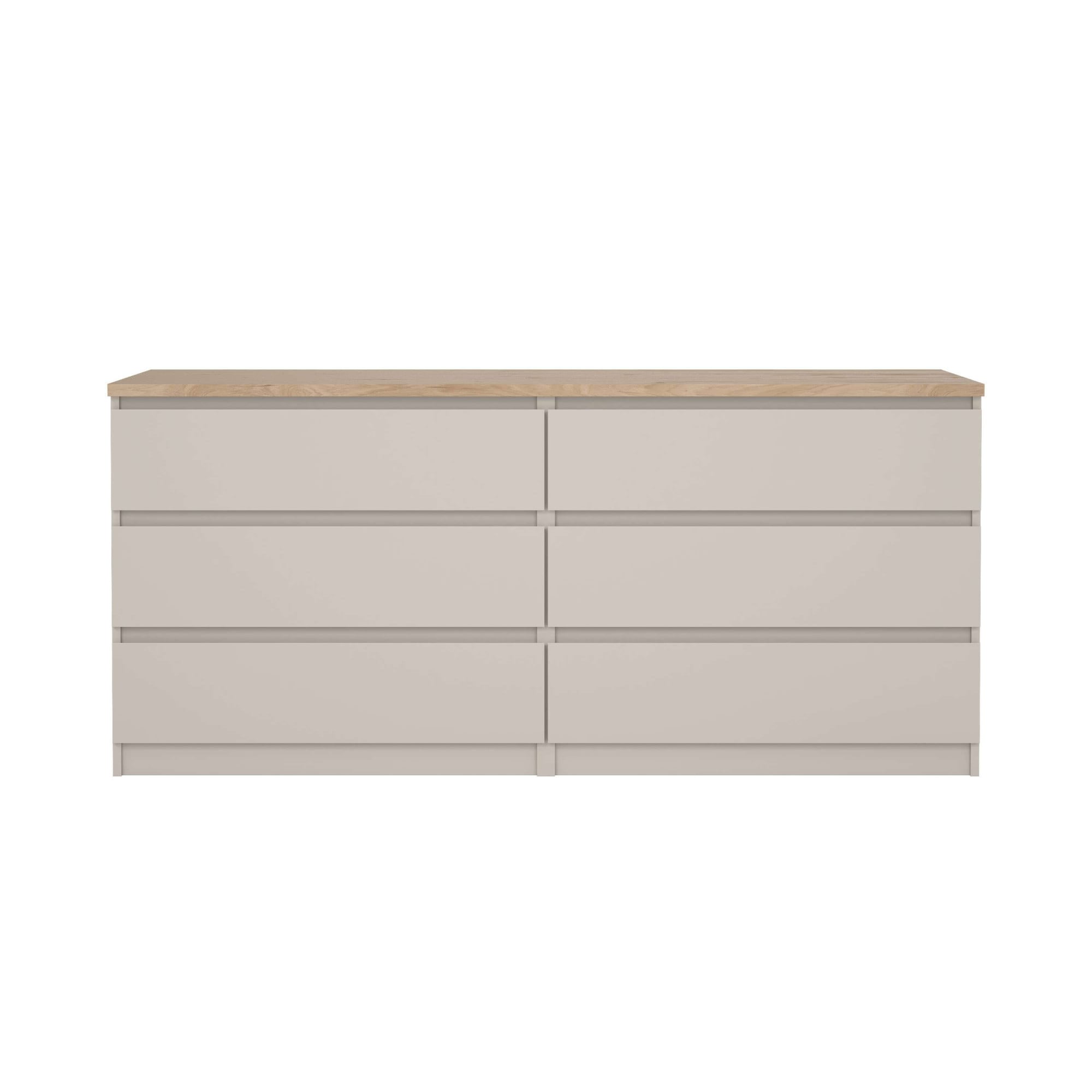 INOSIGN Kommode »Naia, Aufbewahrung, 6 Schubladen, Hochglanz-Optik, grifflose Front« Modern, skandinavisches Design, in mehrere Farben, Metallgleiter