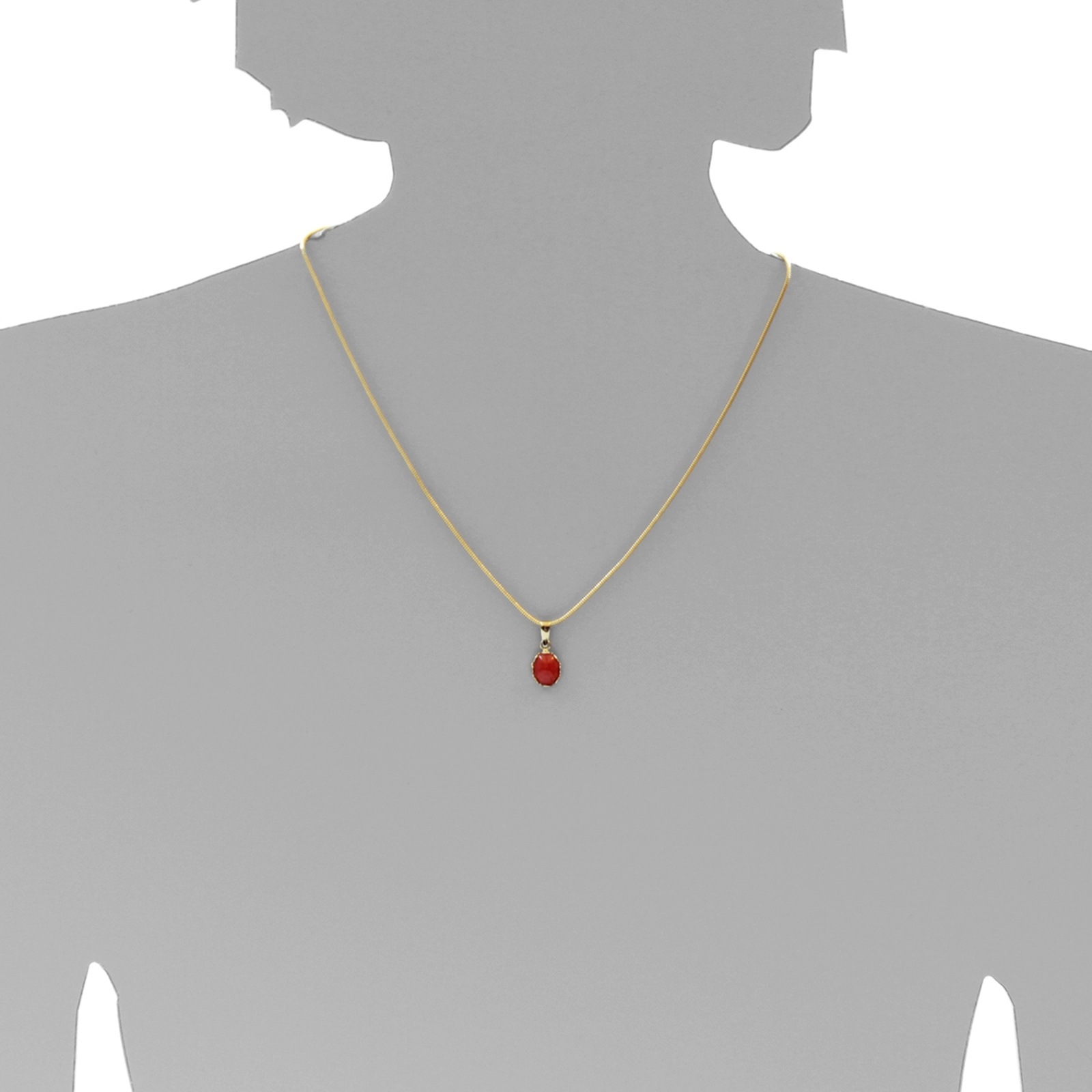 OSTSEE-SCHMUCK Kettenanhänger »- Käthe - Gold 333/000 - Koralle«