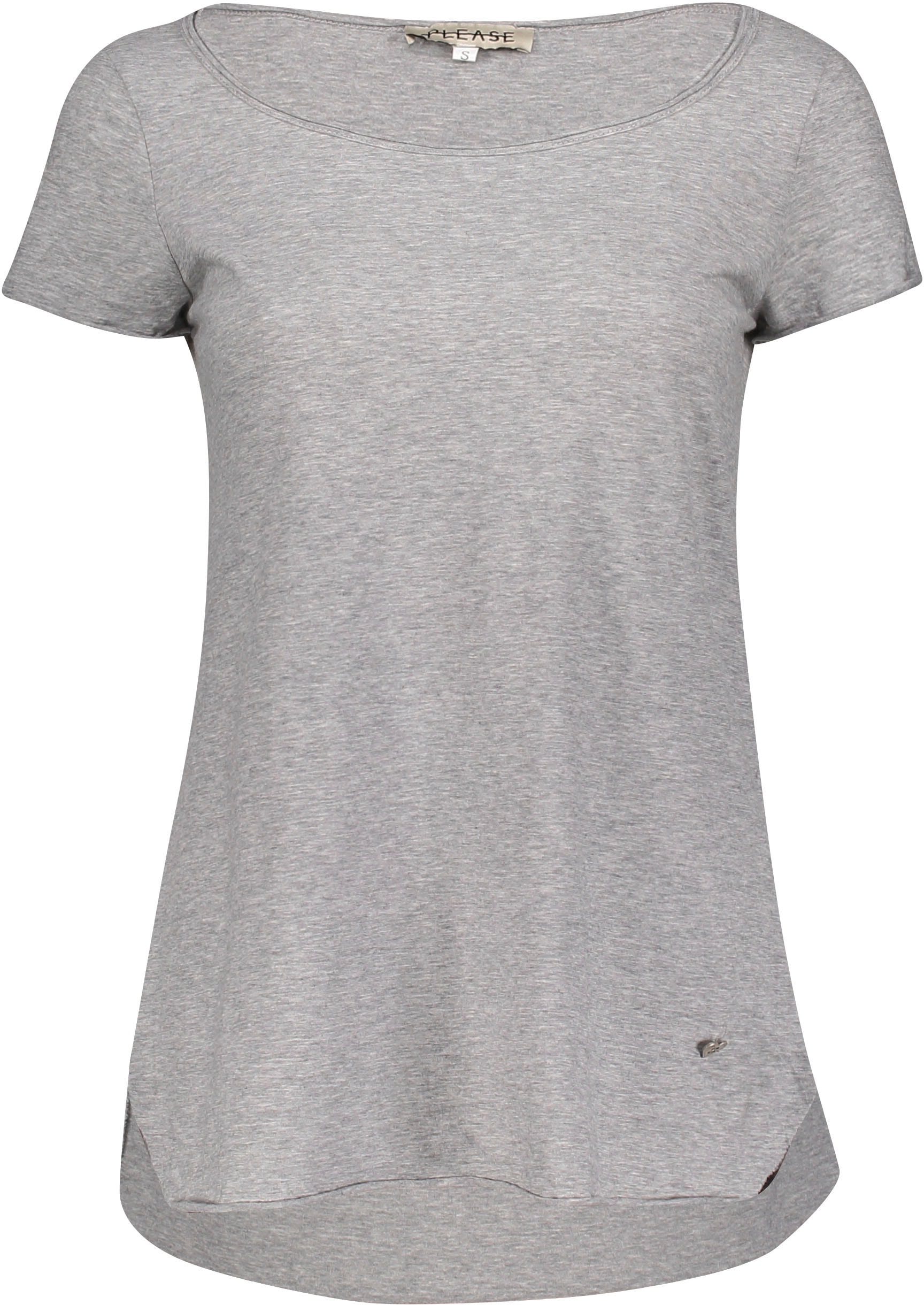 Please Jeans T-Shirt »M00A«, mit Please Metal-Label und leicht angeschnittenen Saumabschlüssen
