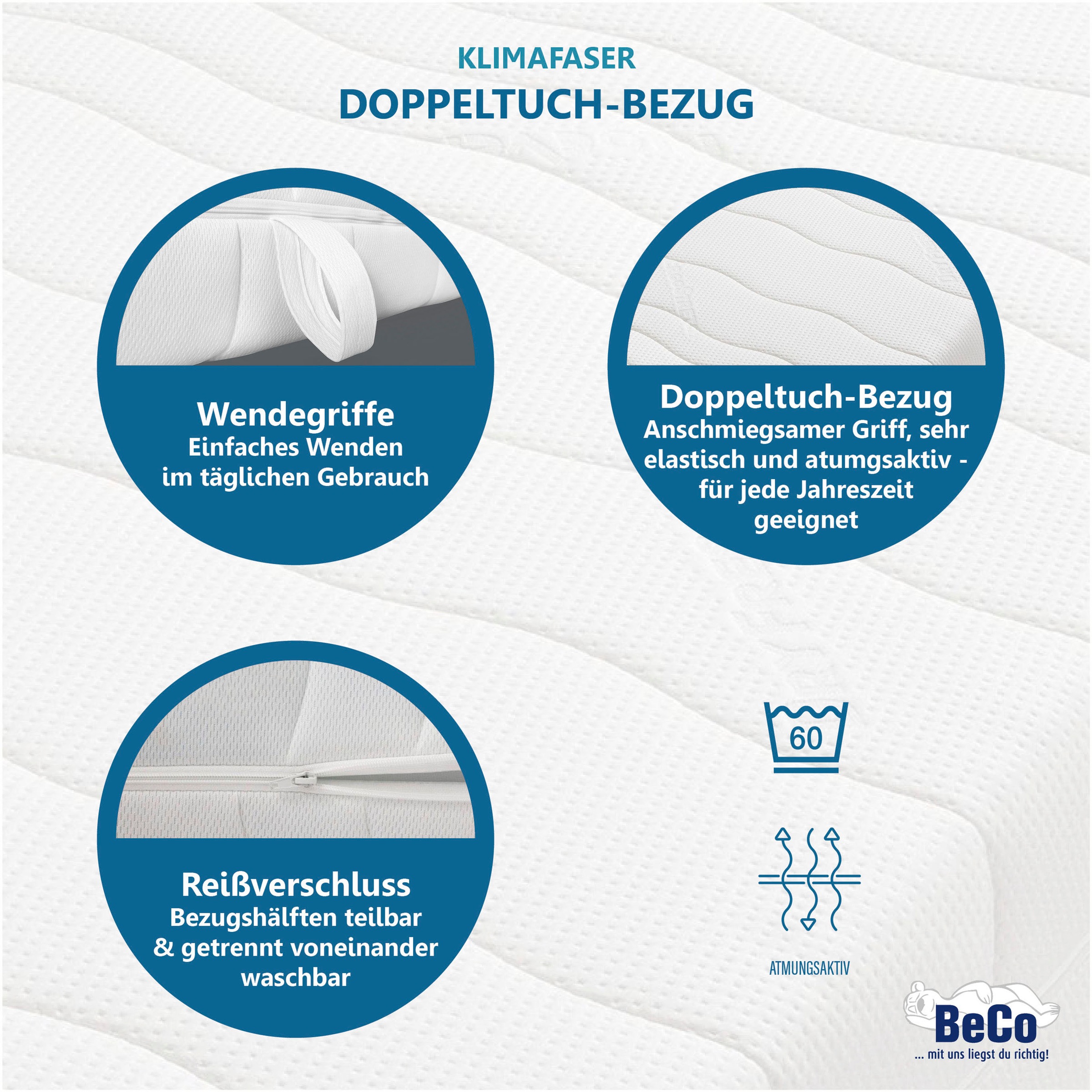 Beco Komfortschaummatratze »Matratze Gigant Trio KS, Luxusmatratzenhöhe, in diversen Größen«, 30 cm hoch, Raumgewicht: 35 kg/m³, (1 St.), Boxspringfeeling durch Luxushöhe!