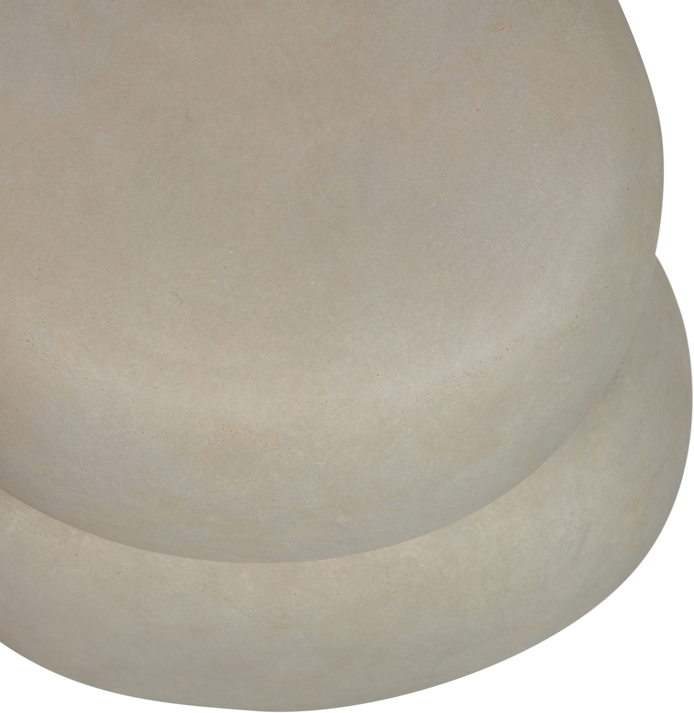 WOOOD Beistelltisch »Oda aus Fiberclay in Betonoptik, organisch gestapelt 41x35x47 cm« Tragkraft 20 kg, Materialstärke 1 cm, Unterseite hohl