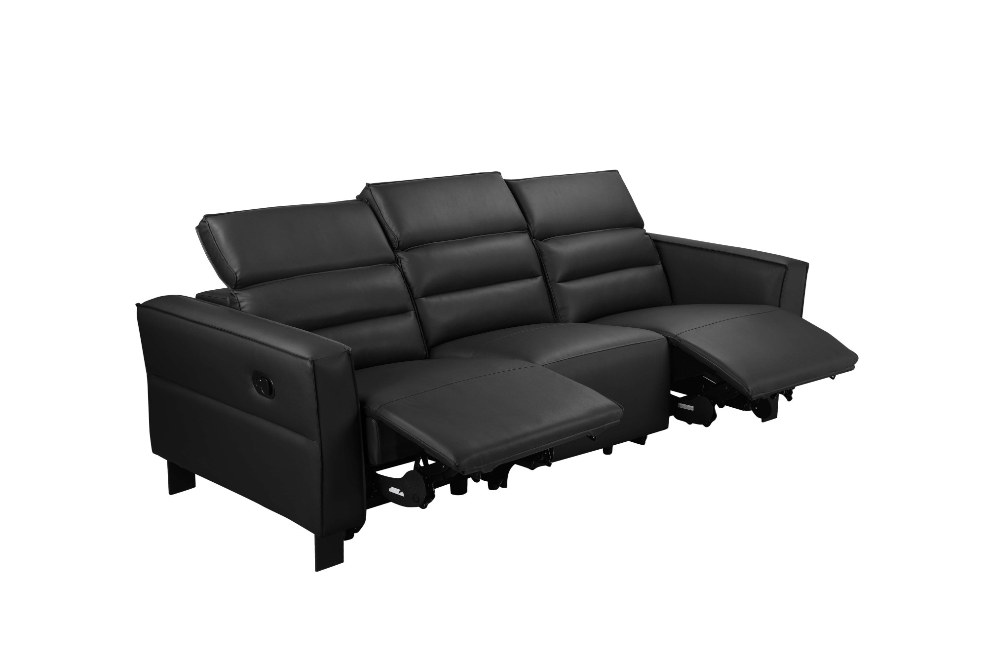 Places of Style 3-Sitzer »Carpari, 224cm, manuelle od. elektrische Relaxfunktion in 2 Sitzen«, mit USB, Kopfteilverstellung, Echtleder, Kunstleder, Webstoff