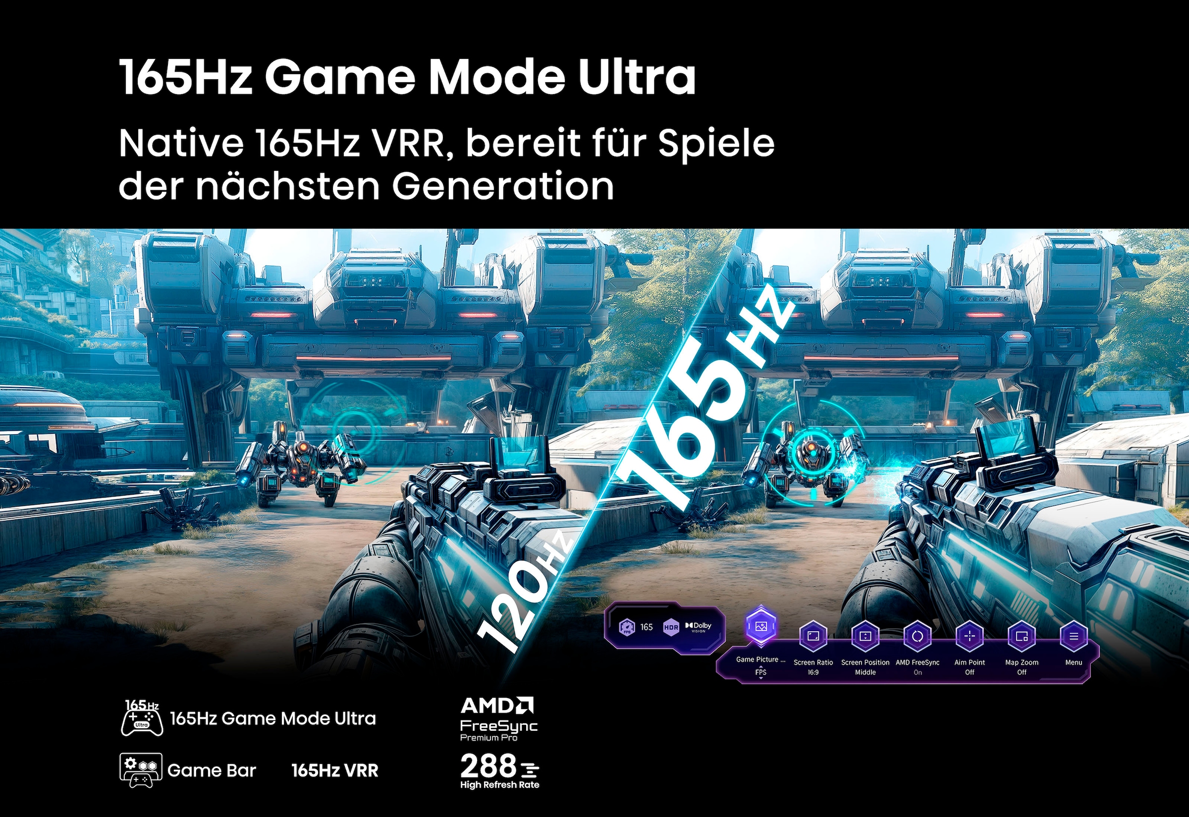 Hisense QLED Mini LED-Fernseher »100U7Q«, 4K Ultra HD, Smart-TV, 4K UHD Mini LED