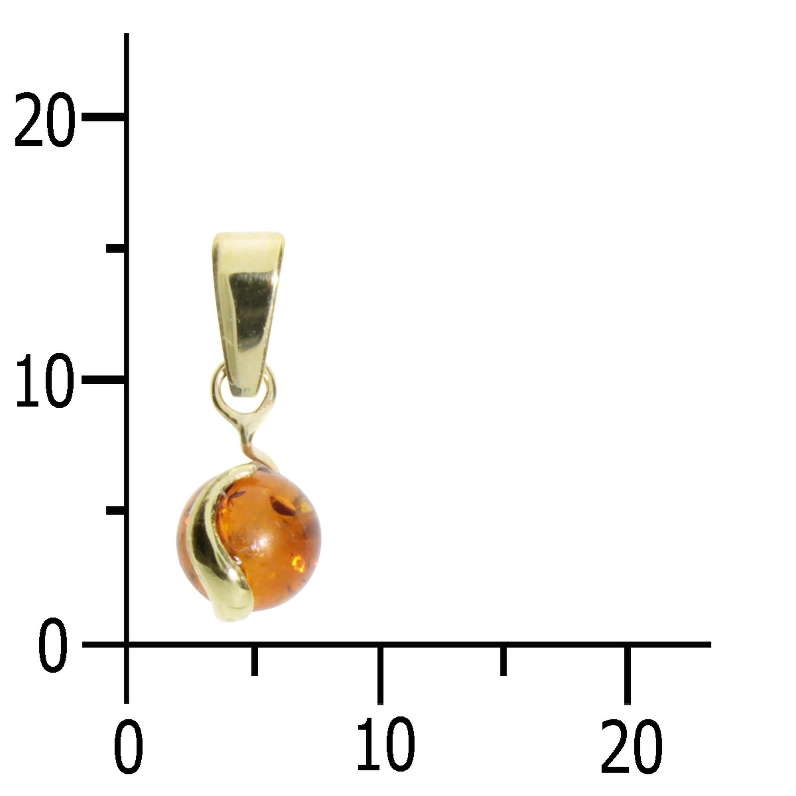 OSTSEE-SCHMUCK Kettenanhänger »- Ina - Gold 333/000 - Bernstein«