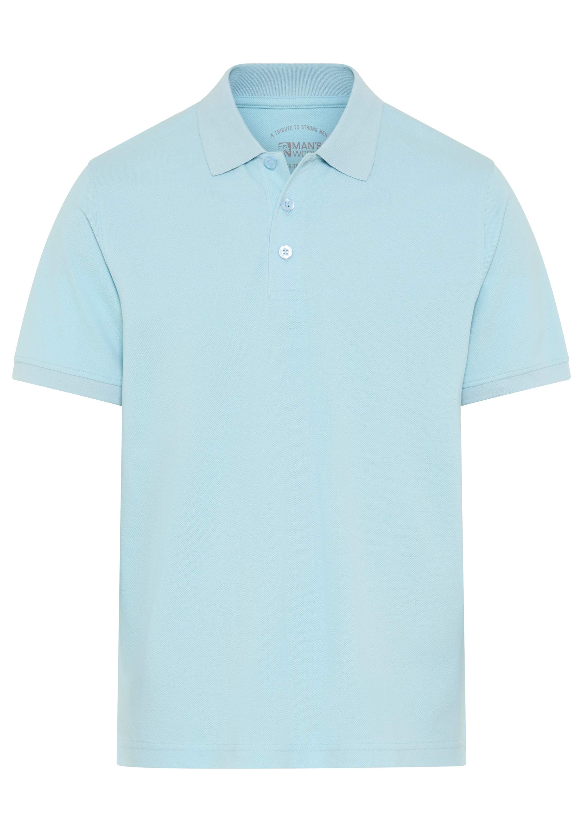 Man's World Poloshirt Kurzarm,  lockere Passform,  unifarben