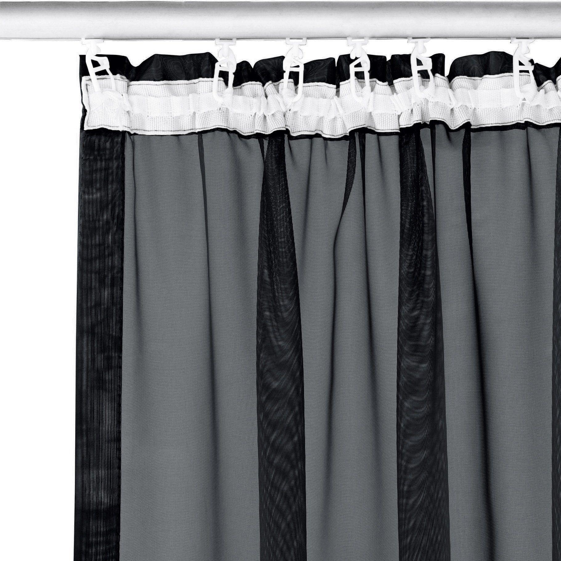 OTTO home Gardine »XANA« Kräuselband 1 Stk. tlg. Bestseller, einfarbig, 1 bzw. 2 Schals, pflegeleicht, Beststeller!
