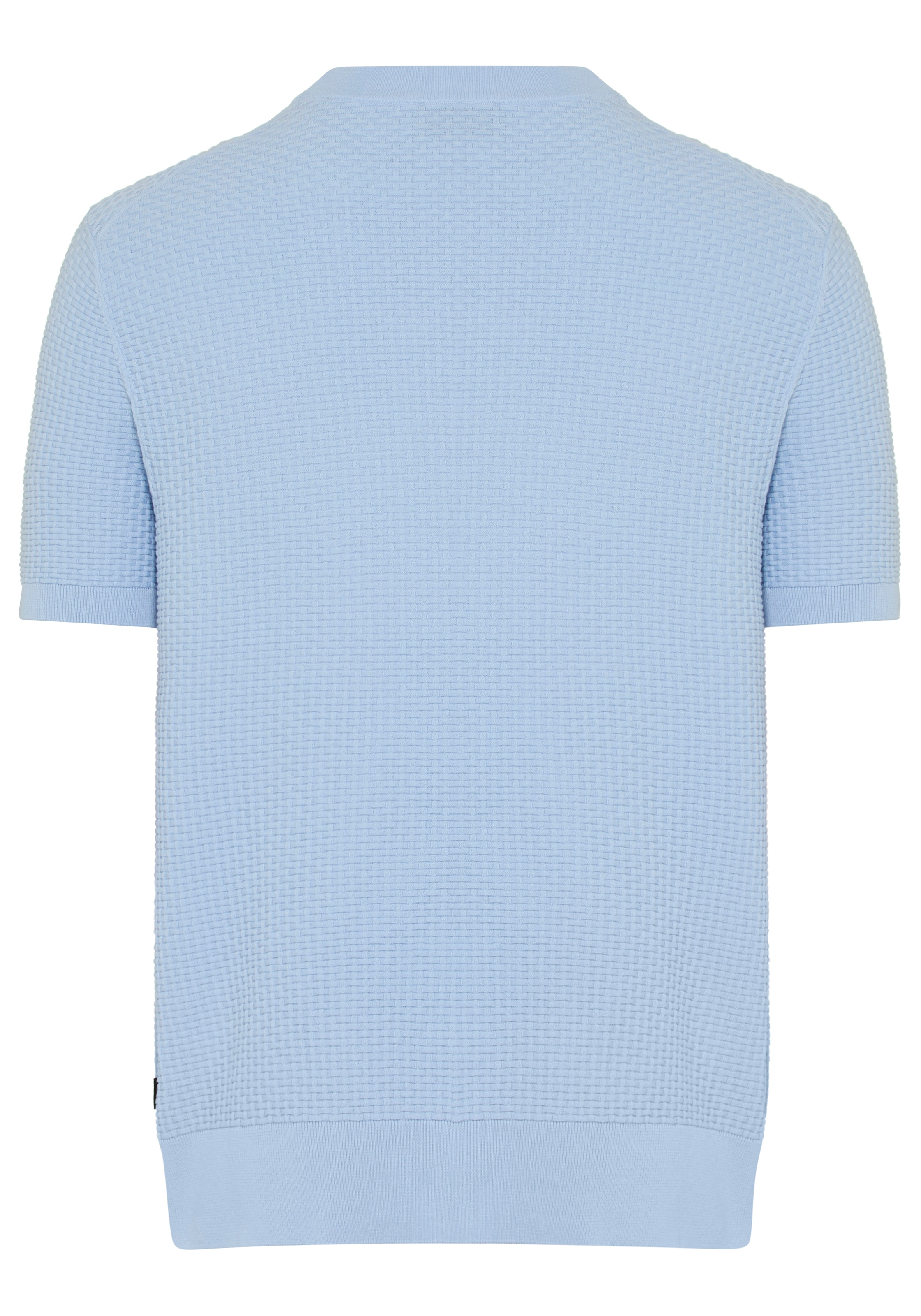 BOSS Kurzarmpullover »Nilton« Premium Menswear Business-Casual-Look, Strukturstrick-Material