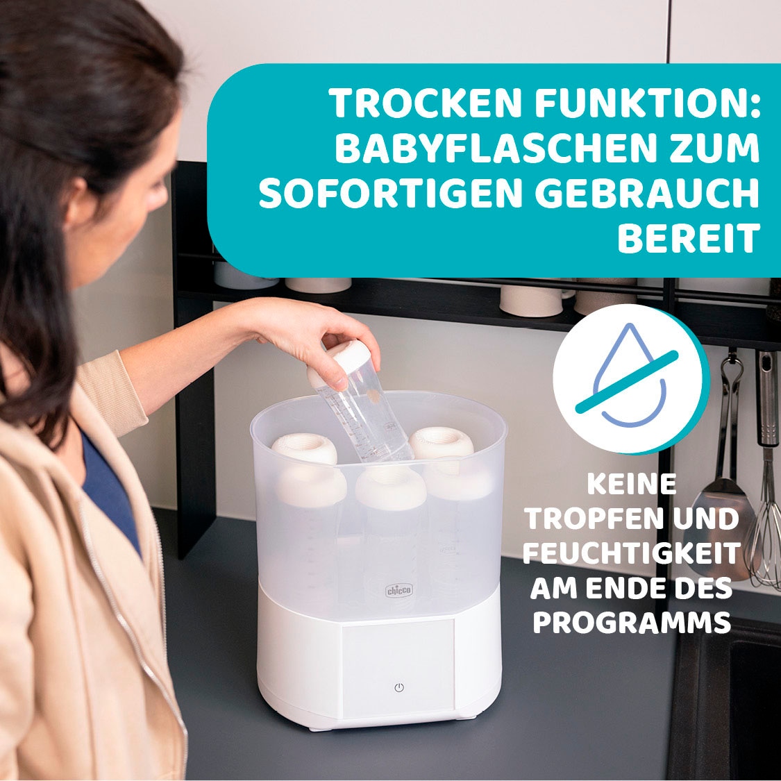 Chicco Dampfsterilisator »Modularer Sterlisator mit Trocknungsfunkion«, mit Trocknungsfunktion