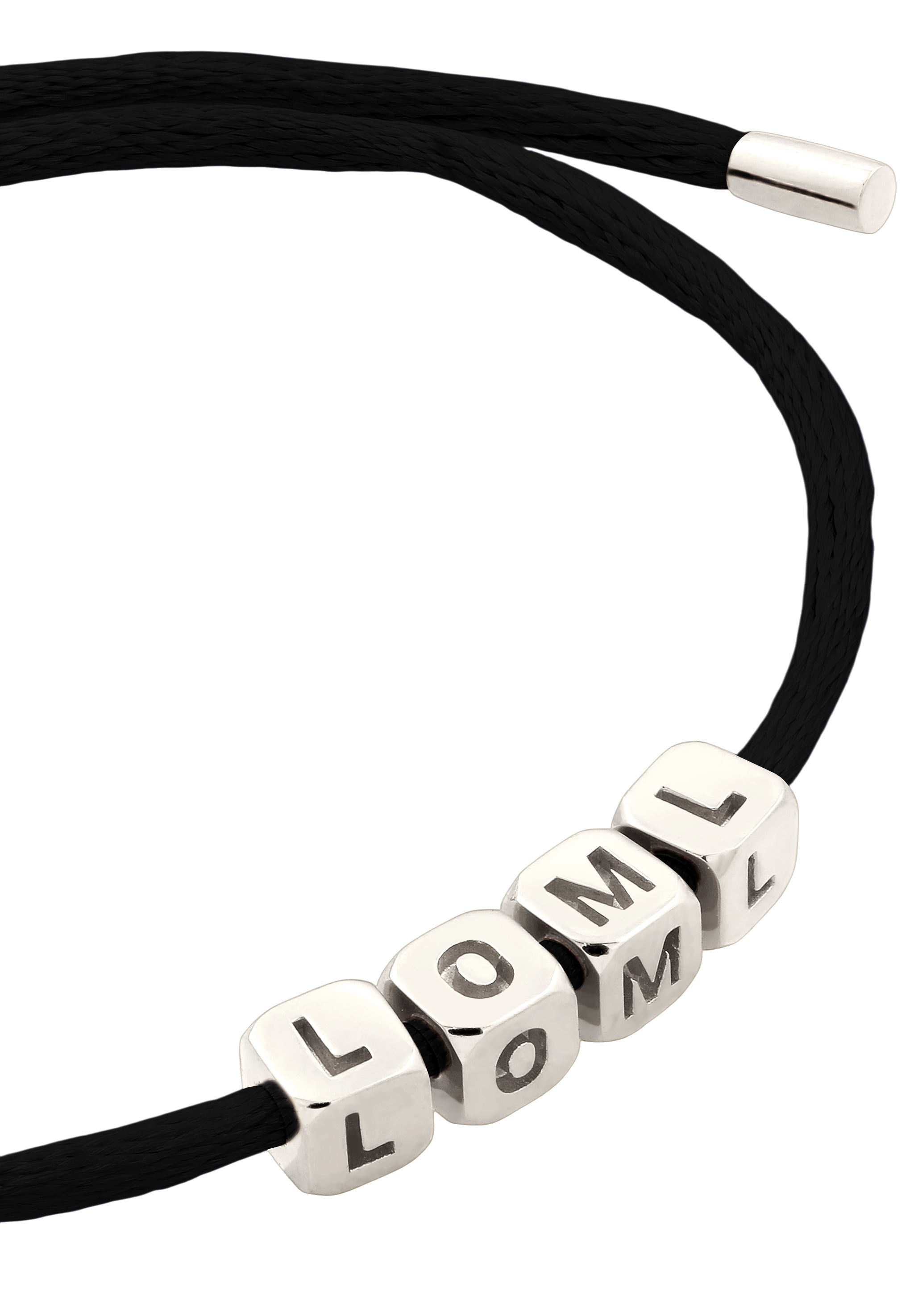 Elli Armkette »Armband Herz LOML Lettering Sterling Silber vergoldet«