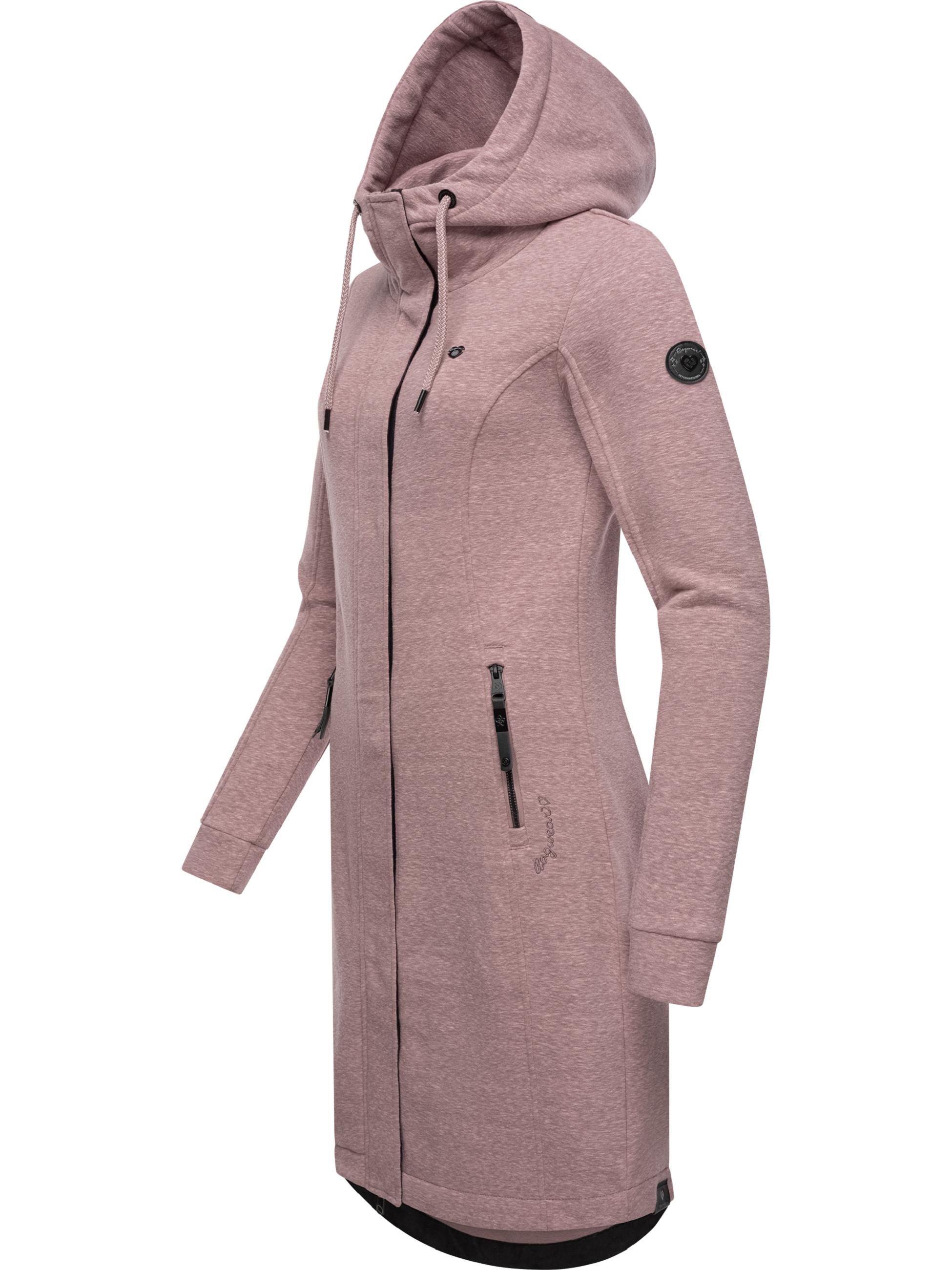 Ragwear Sweatjacke »Kurzmantel Letti Long«, Übergangsjacke aus Fleece mit Kapuze