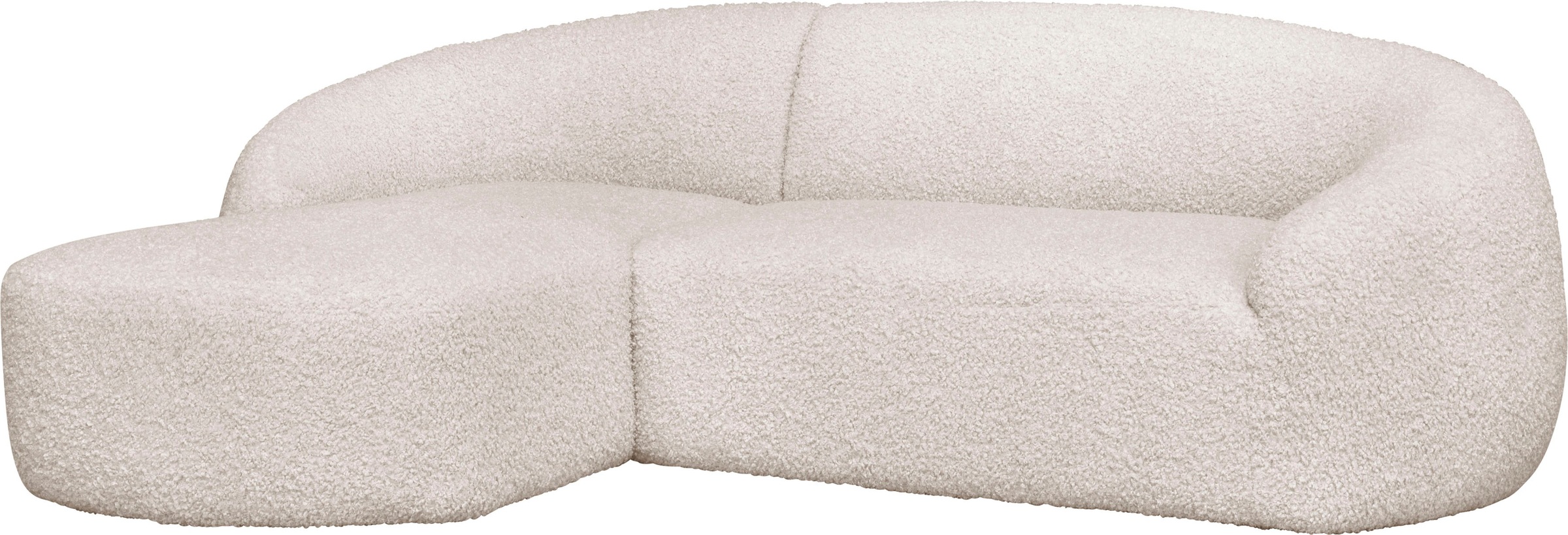 LeGer Home by Lena Gercke Ecksofa »YANI L-Form, Designersofa, organische Form, Maße B/T/H: 255/170/81 cm«, mit Wellenunterfederung, auch in Bouclé, Recamiere rechts/links