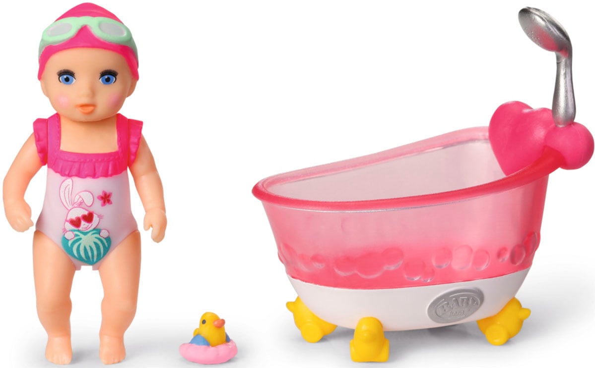 Baby Born Minipuppe »Baby born® Minis Badewanne«, inklusive Baby born® Mini Puppe