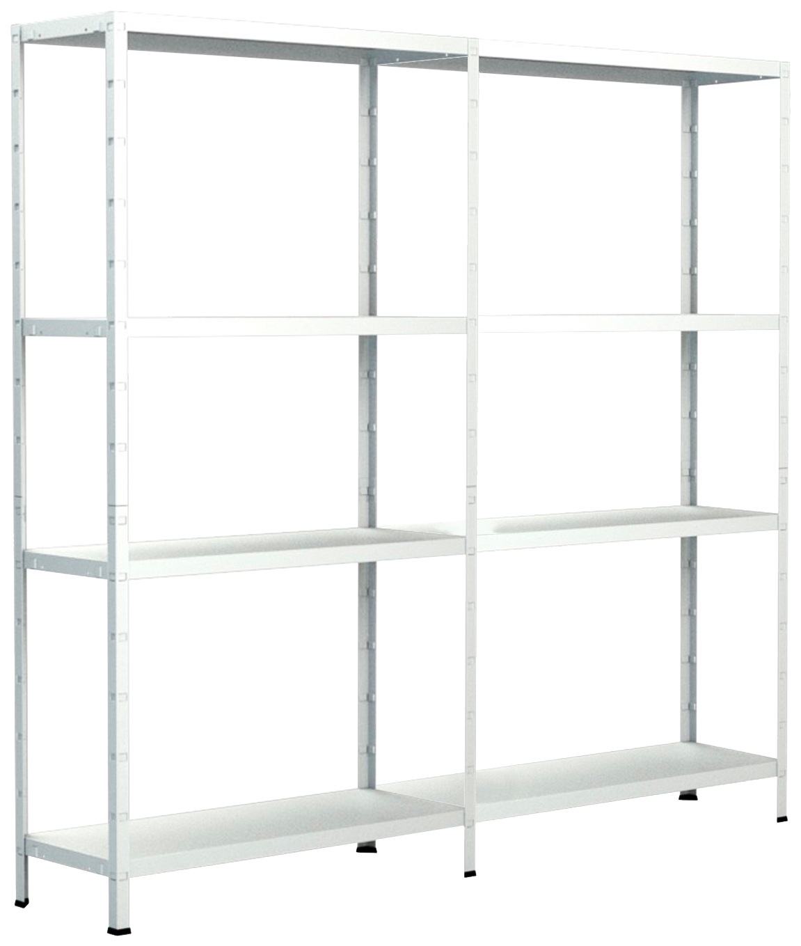SCHULTE Regalwelt Steckregal »Stecksystem Grund- und Anbauregal«, Metall weiß, 1800x2400x500 mm, 8 Böden