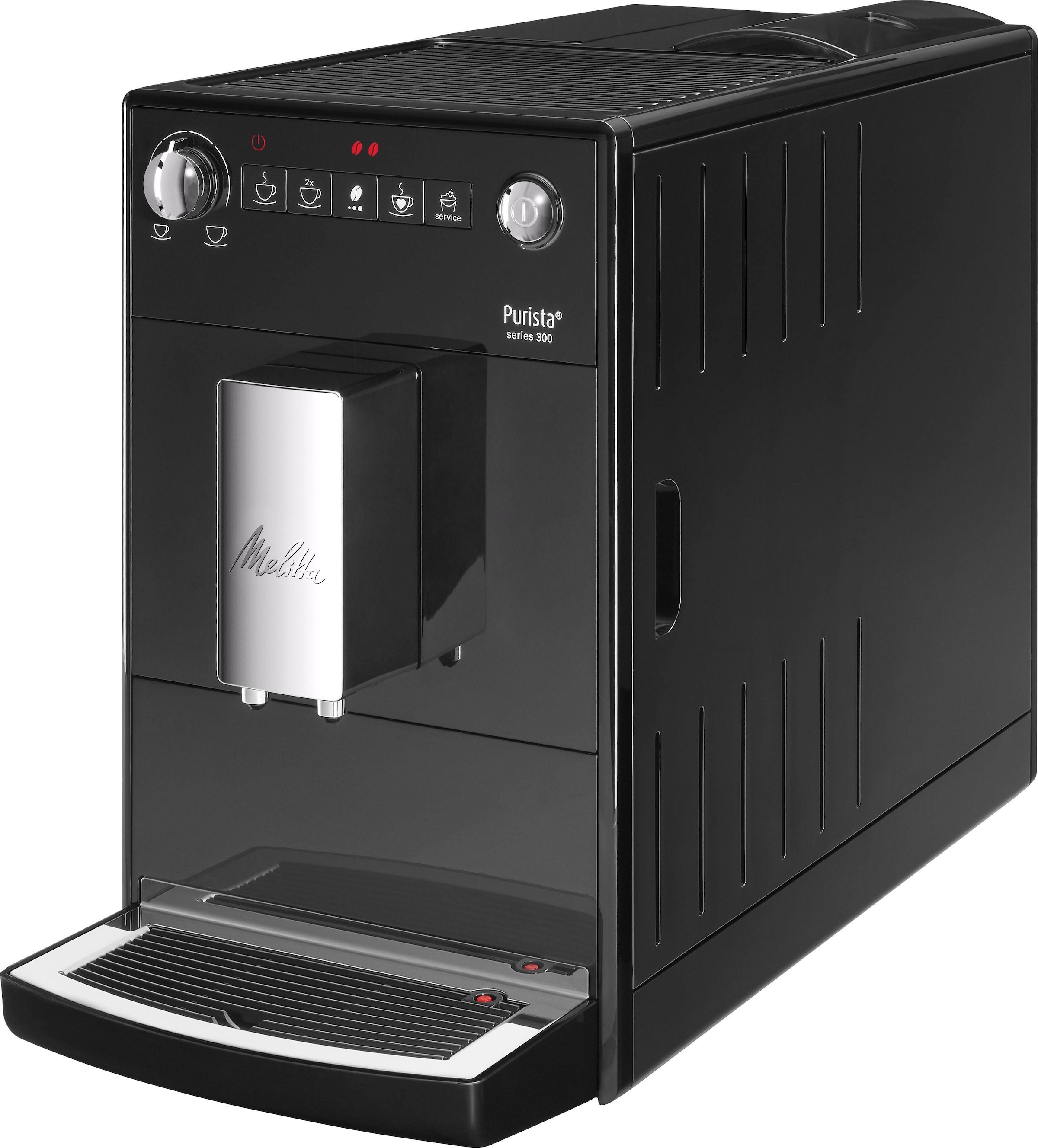 Melitta Kaffeevollautomat »Purista® F230-102, schwarz«, Lieblingskaffee-Funktion, kompakt & extra leise