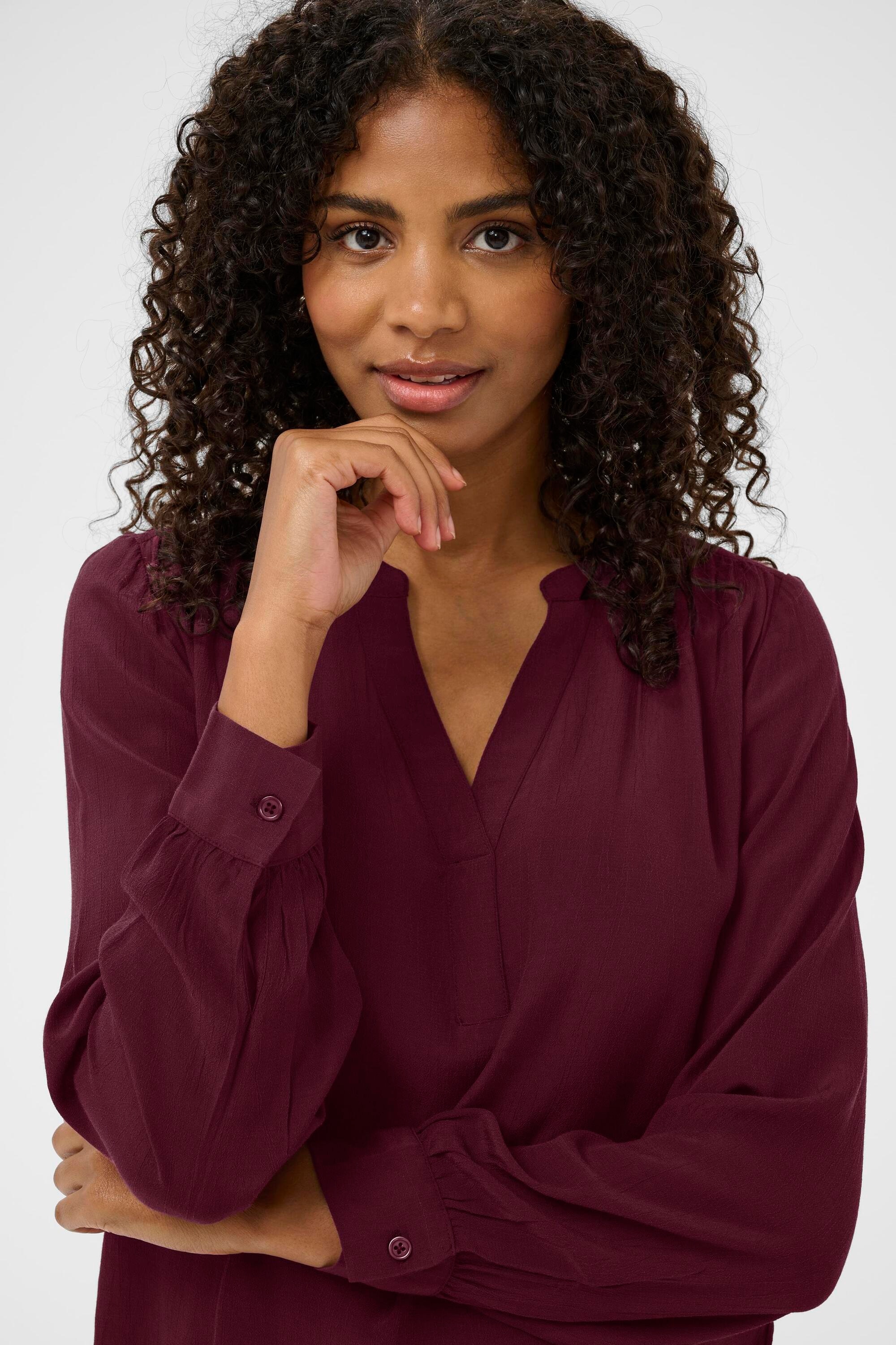 KAFFE Langarmbluse »Langarm-Bluse KAemilia«