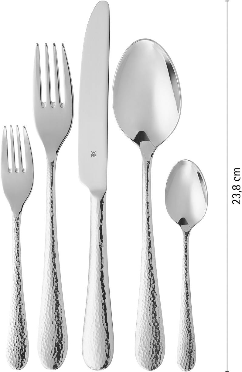 WMF Besteck-Set »Sitello« geschmiedete Messer, farbecht, Wellenschliff, spülmaschinenfest