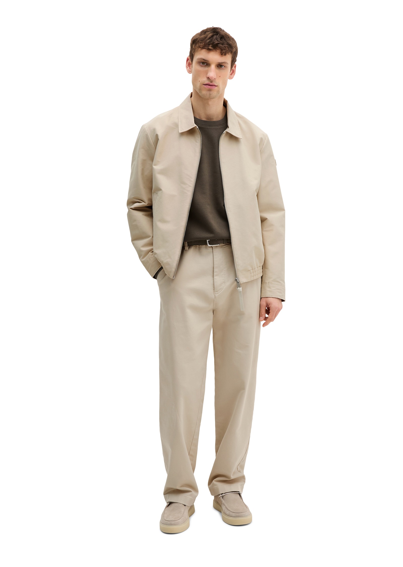 Marc O'Polo Canvasjacke ohne Kapuze wasserabweisend, Regular Fit, elastischer Bund