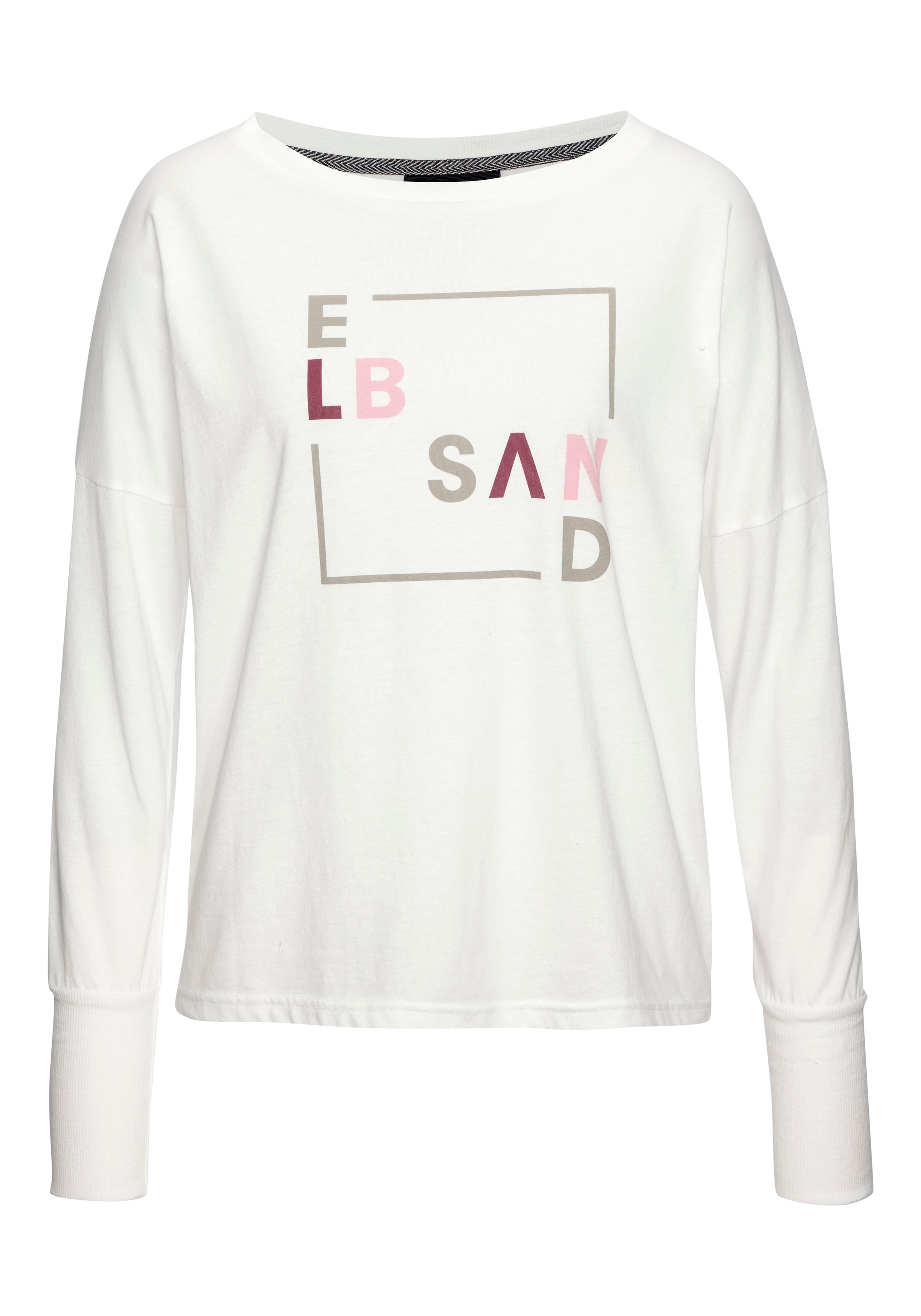 Elbsand Langarmshirt, mit Frontdruck, Longsleeve, lockerer Schnitt
