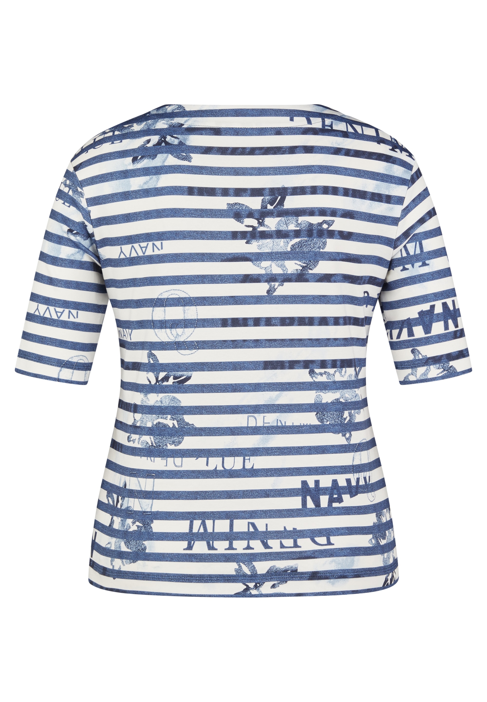 Rabe T-Shirt, mit Streifenmuster und Print