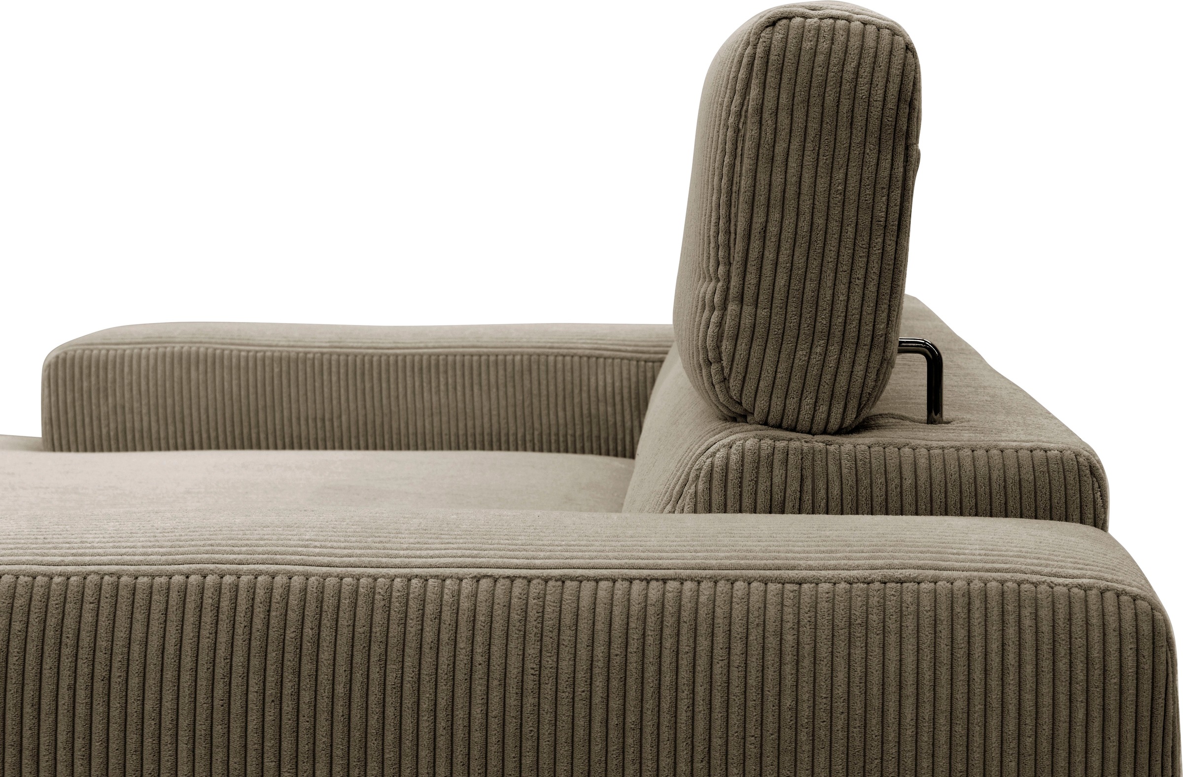 DOMO collection Ecksofa »Brandon kleine Ausführung B/T/H: 214/100/80 cm«, Mit Kopfteilverstellung, auch in Leder und Cord, L-Form