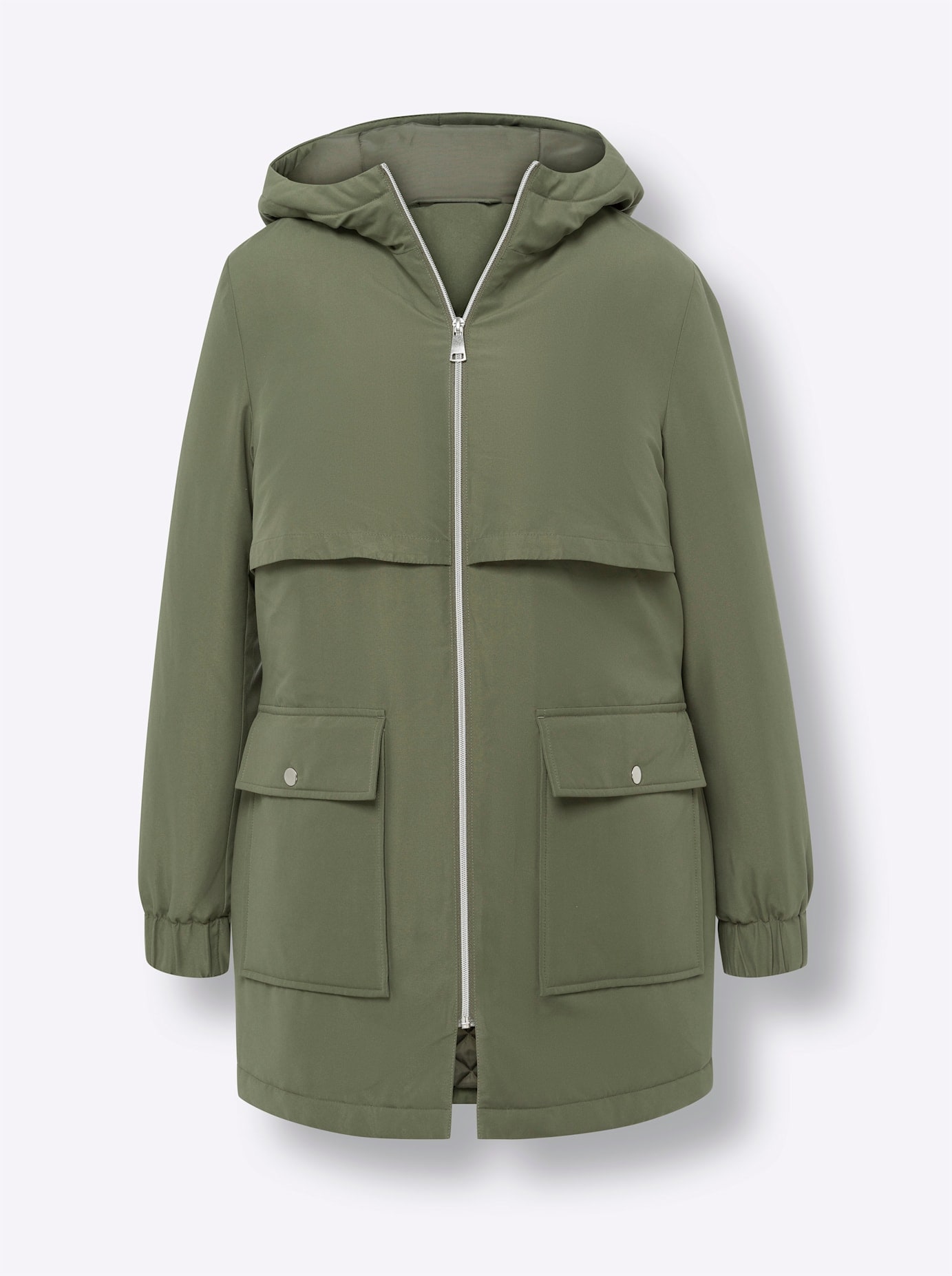 Classic Basics Langjacke, mit Kapuze
