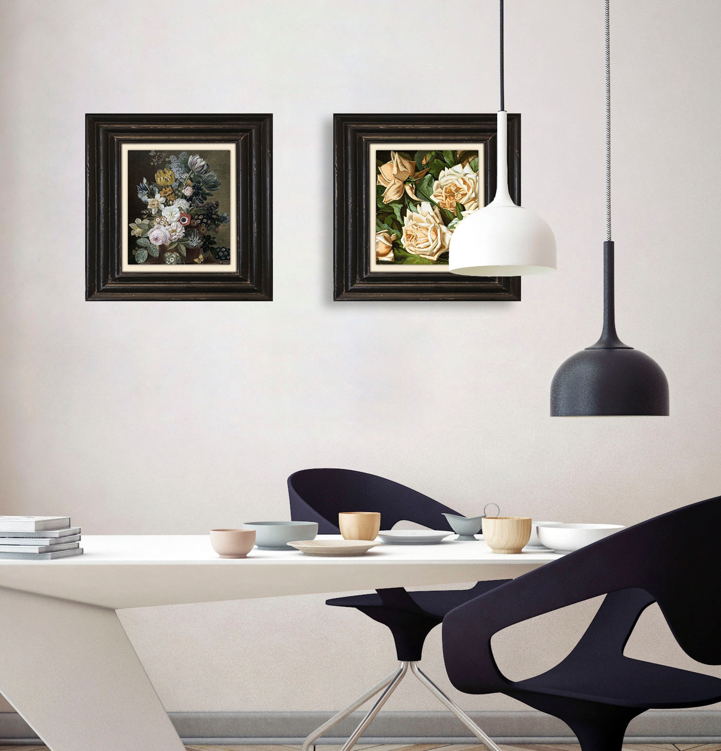 queence Leinwandbild »Blumen«, Kunst-Blumen-Blumenbilder-Stillleben-Garten-Gartenbilder, Premium-Leinwandstoff, Handarbeit aus Deutschland, 40x40cm