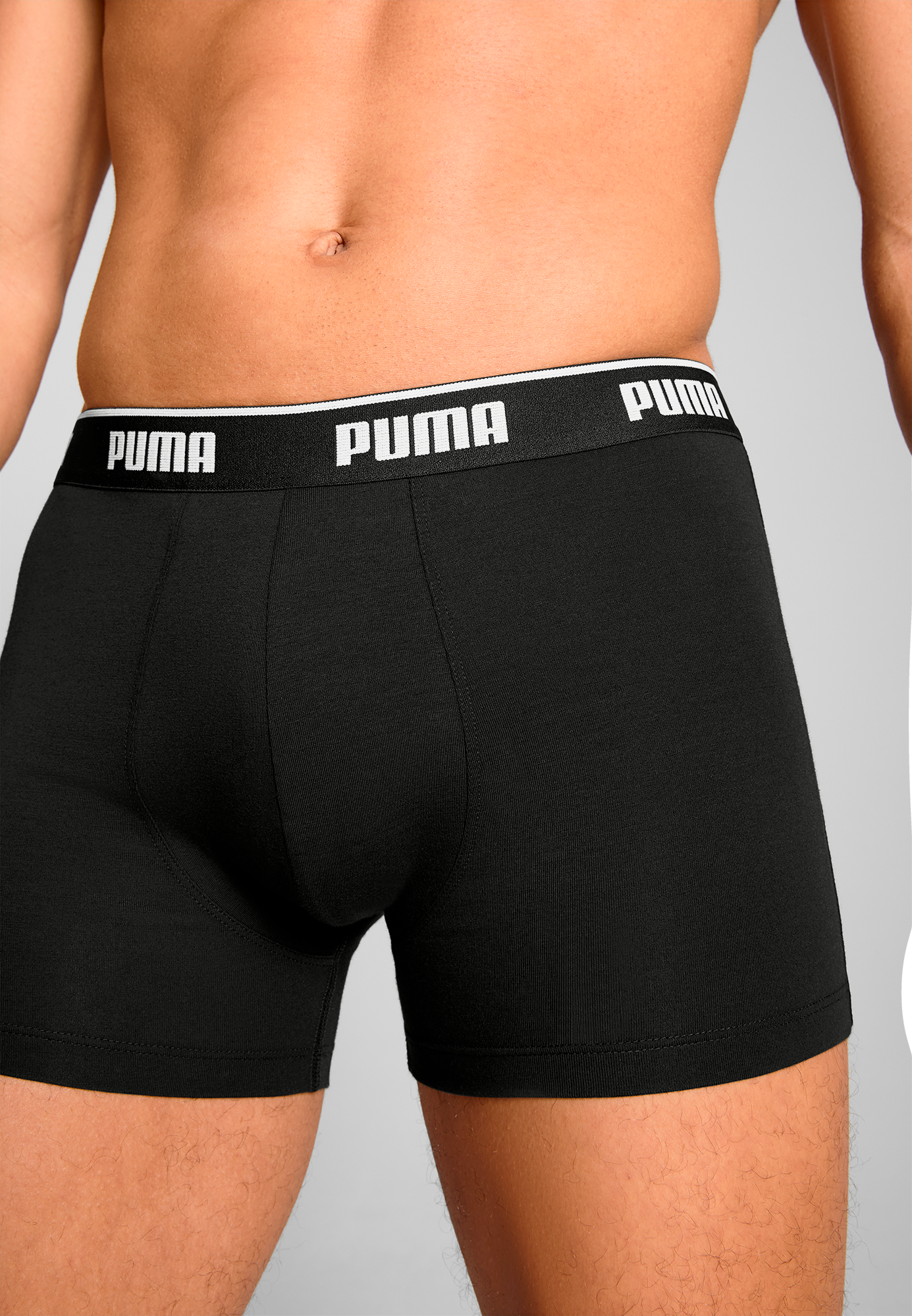 PUMA Boxershorts »PUMA MEN EVERYDAY BASIC BOXERS 3P«, (3er Pack), Komfortabler elastischer Logobund