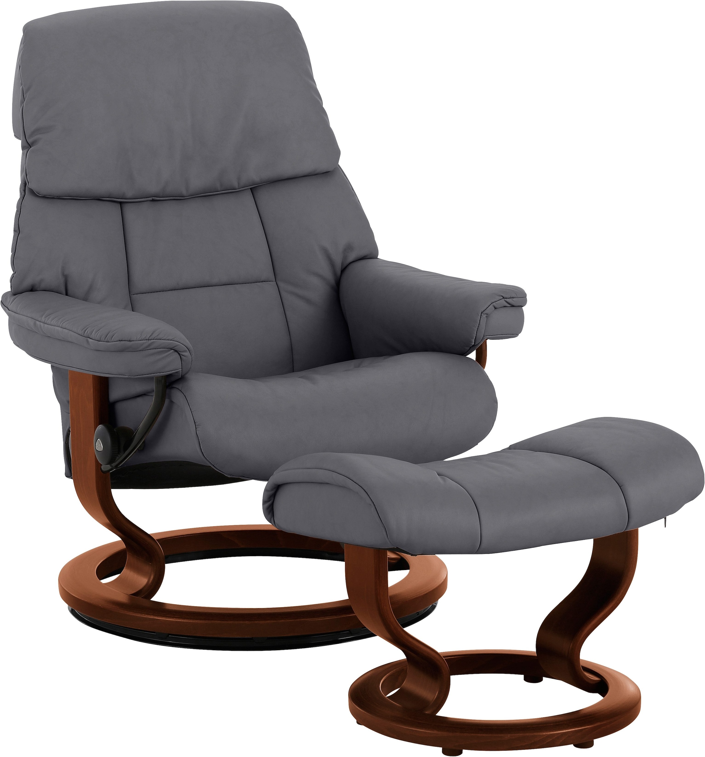 Stressless® Relaxsessel »Ruby« Set, Relaxsessel mit Hocker,  mit Classic Base, Größe M, Gestell Eiche, Wenge, Braun & Schwarz